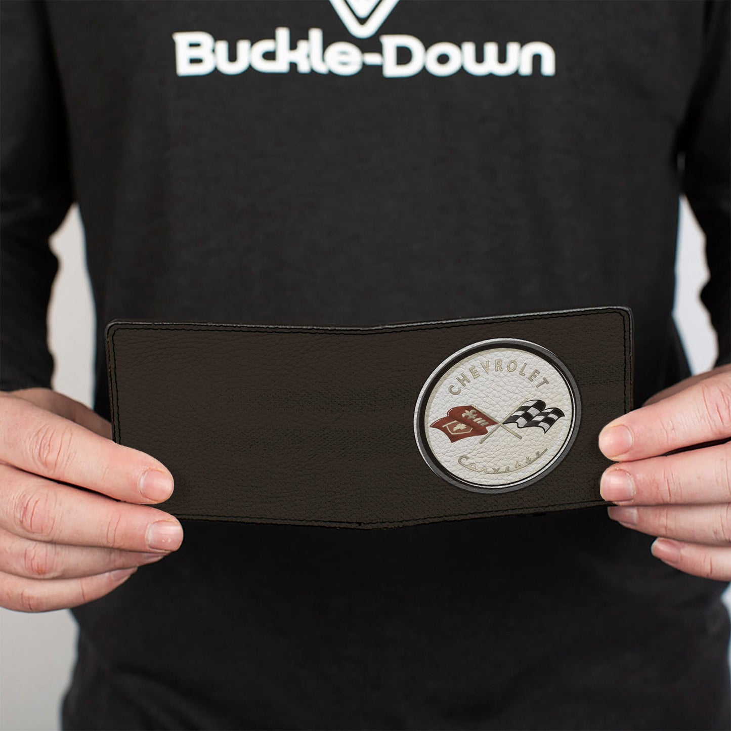 Bi-Fold Wallet - CORVETTE '56 SS Bumper + Corvette C1 Emblem Grays