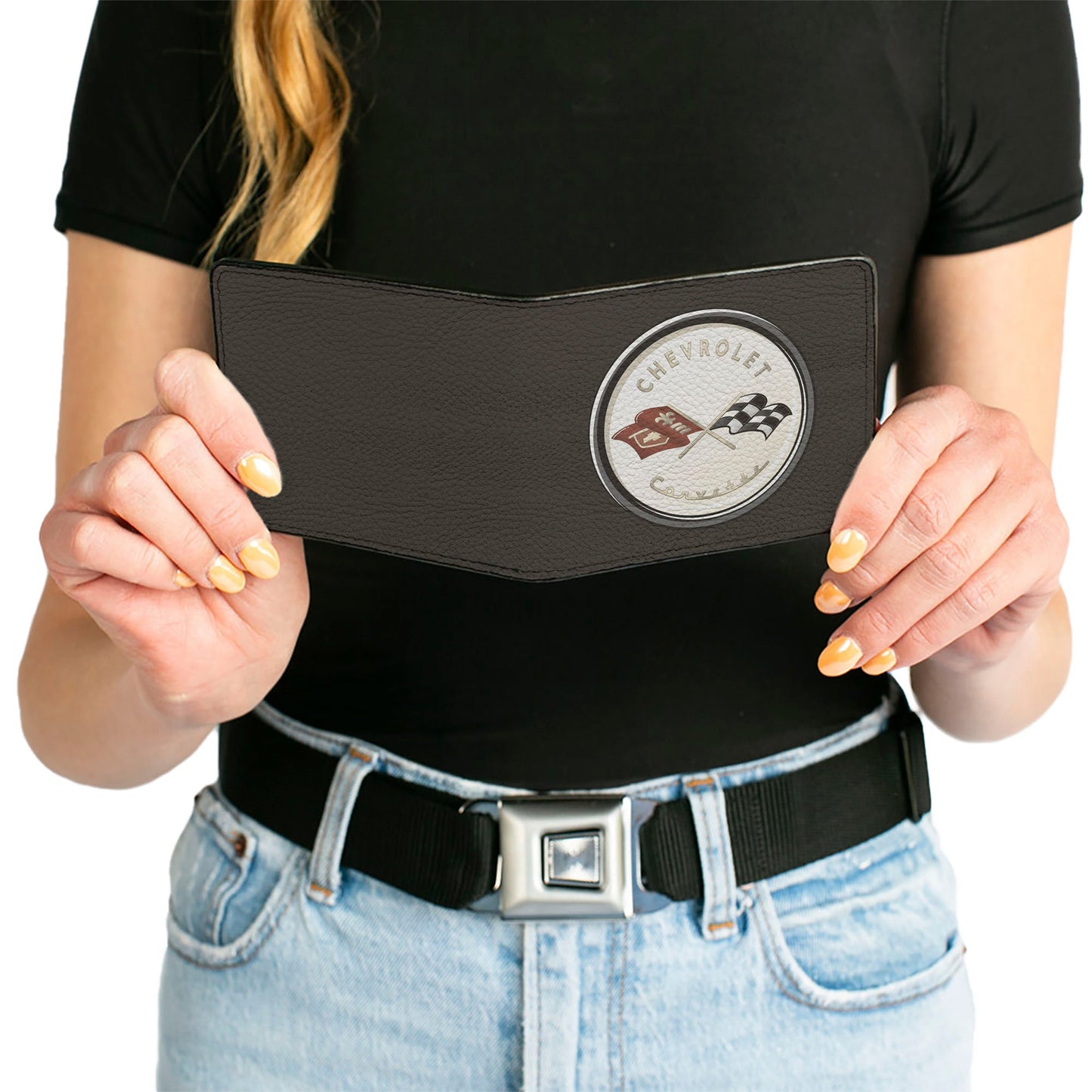 Bi-Fold Wallet - CORVETTE '56 SS Bumper + Corvette C1 Emblem Grays