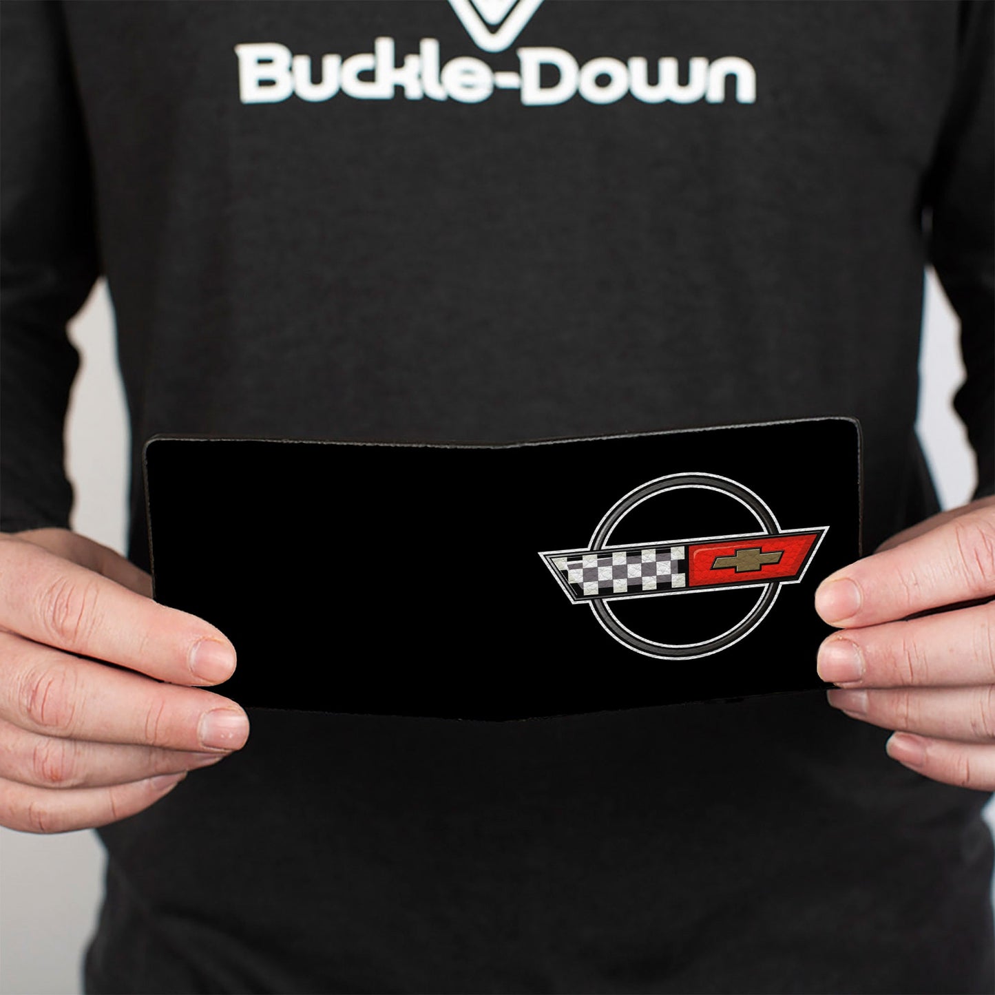 Bi-Fold Wallet - Corvette C4 Checker Bowtie Logo Black
