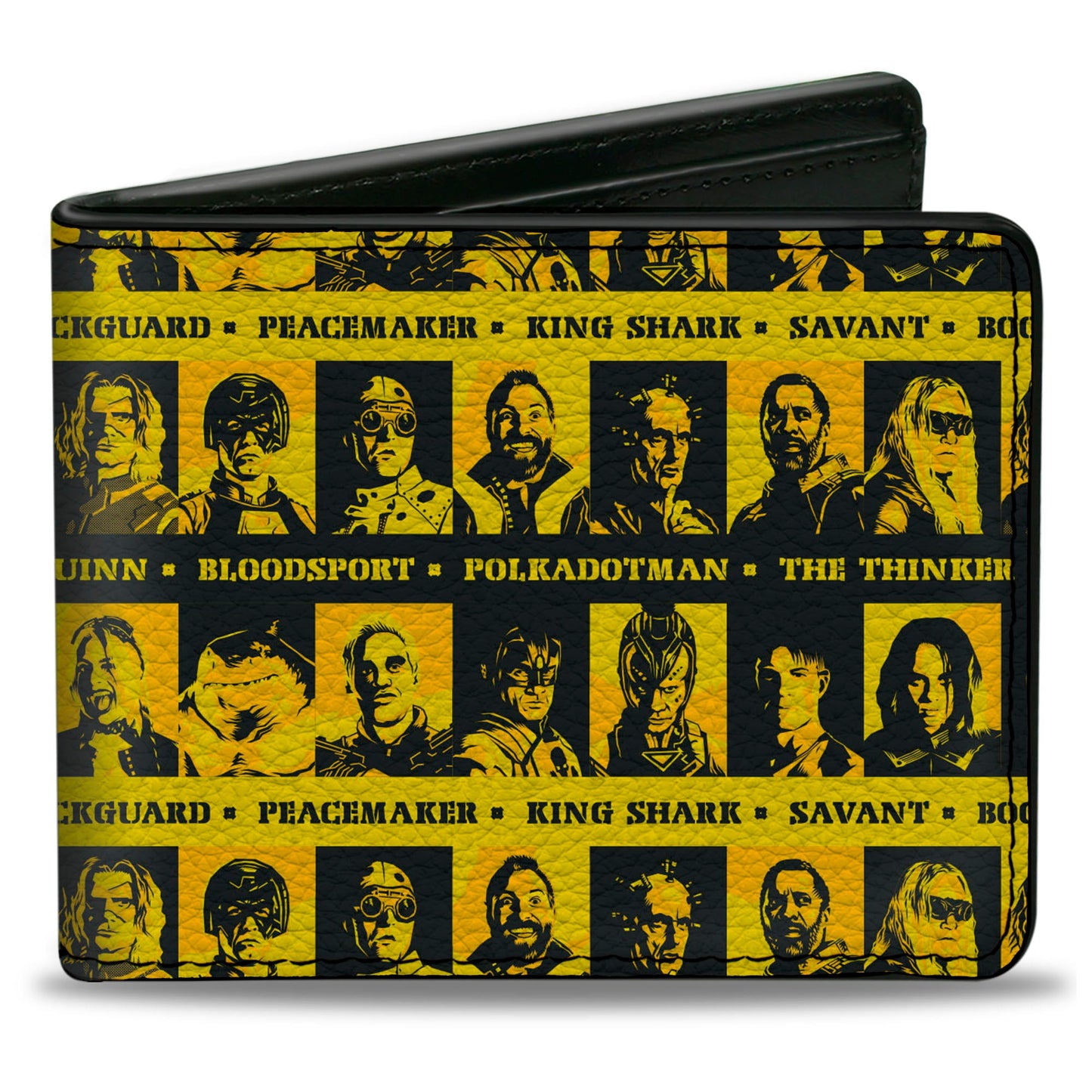 Bi-Fold Wallet - The Suicide Squad 2021 Character Caution Blocks Tape Yellows Black