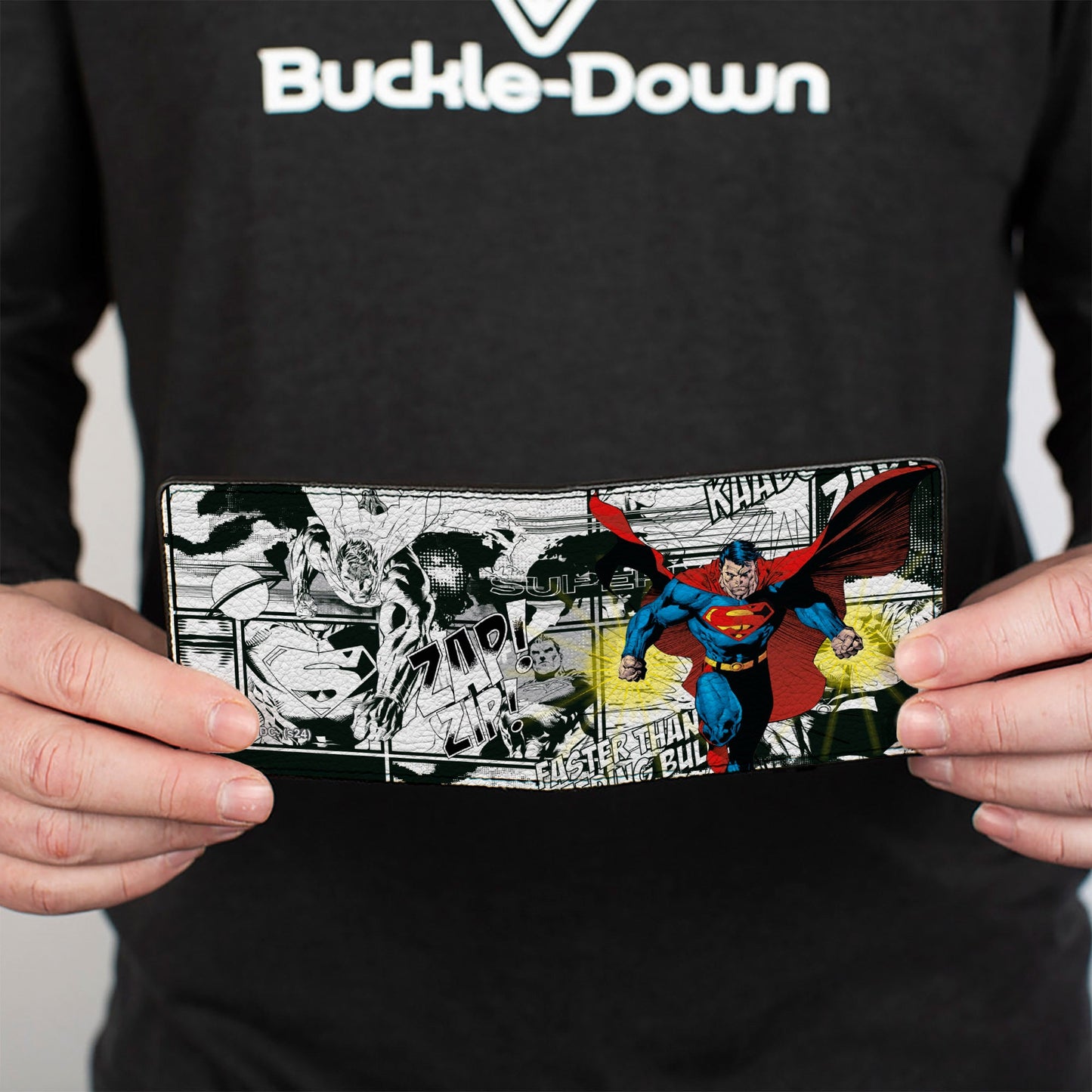 Bi-Fold Wallet - Superman B-Movie Comic Book Panels Poses