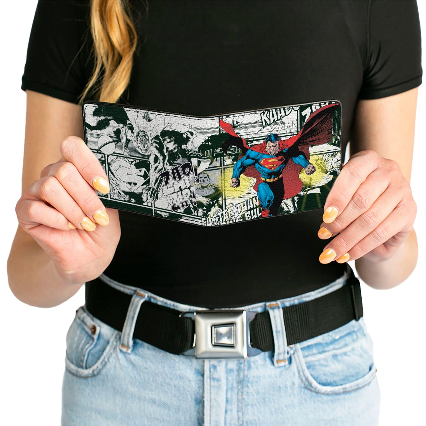Bi-Fold Wallet - Superman B-Movie Comic Book Panels Poses