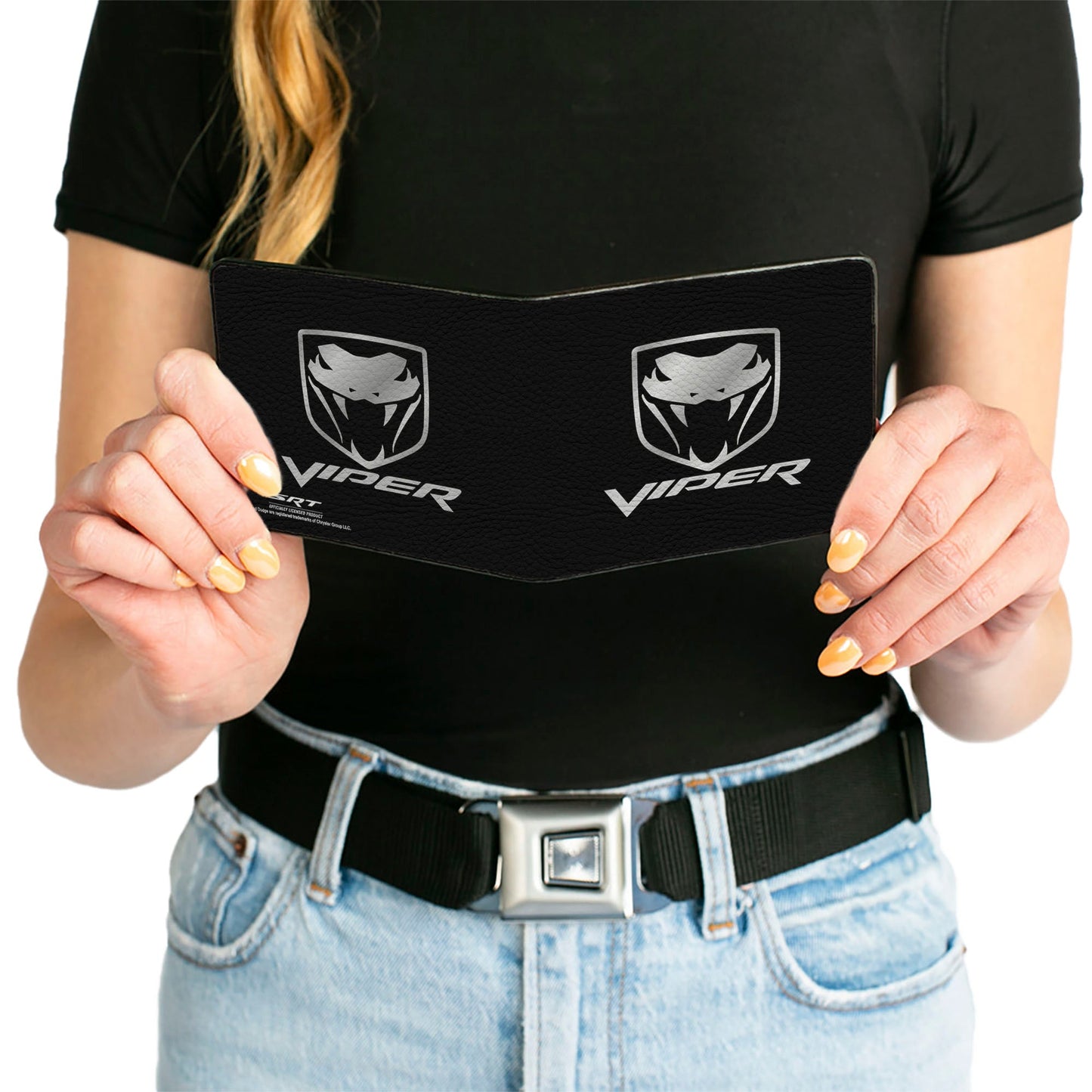 Bi-Fold Wallet - Dodge Viper Black Silver Logo