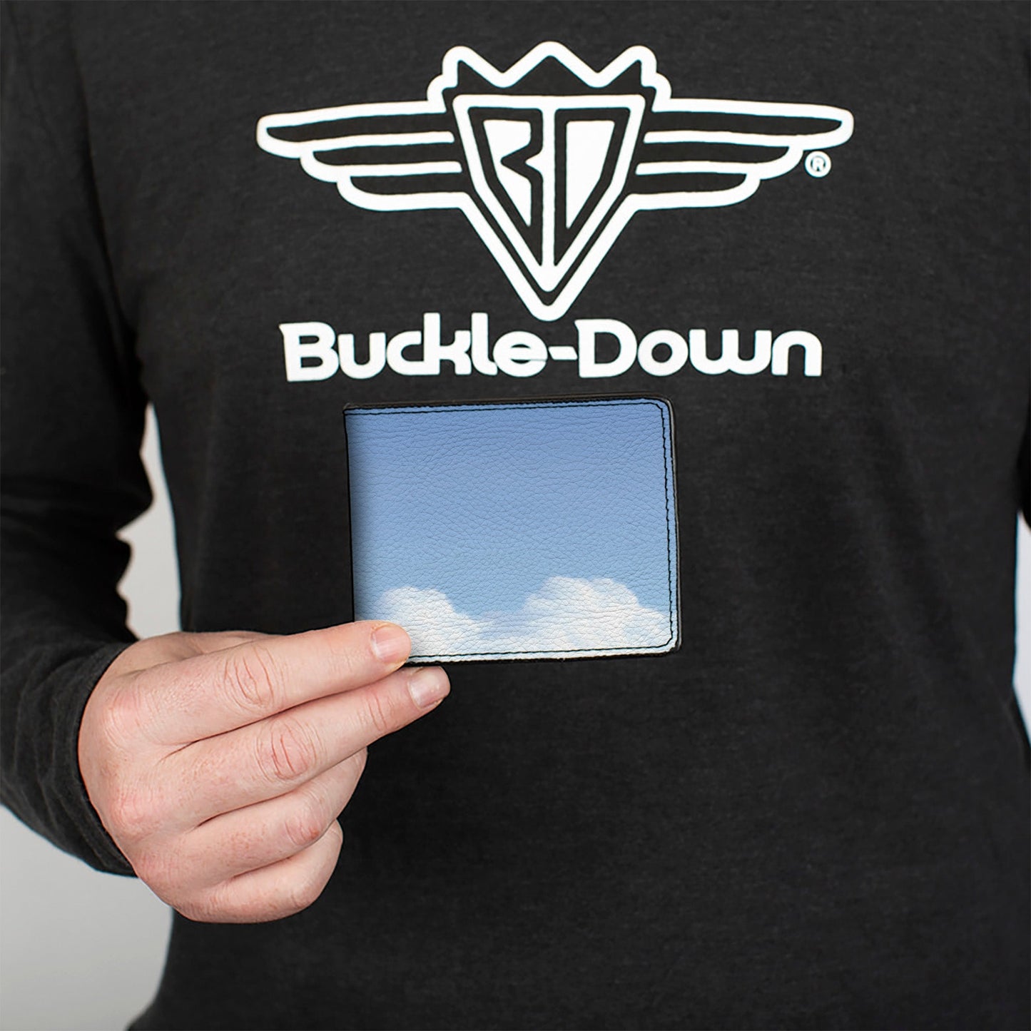 Bi-Fold Wallet - Up Flying Balloon House Vivid Clouds