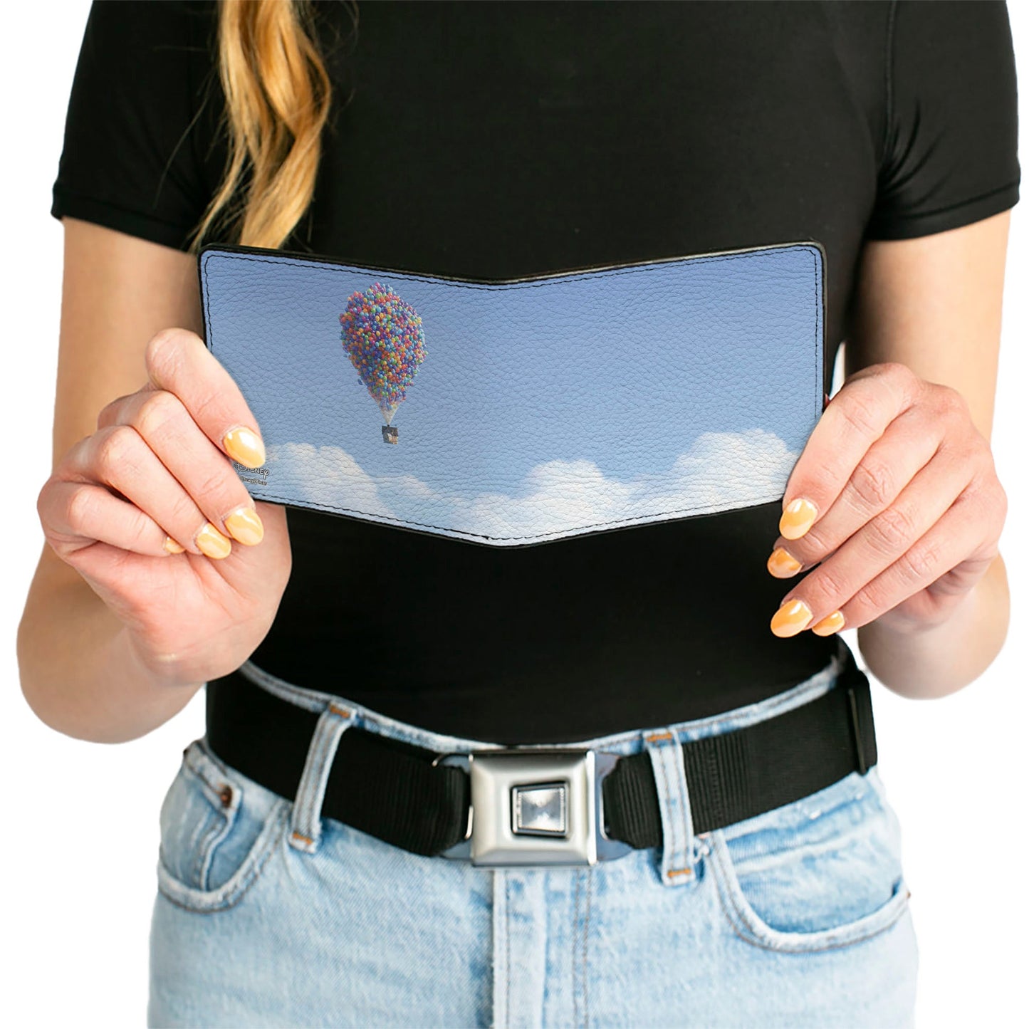 Bi-Fold Wallet - Up Flying Balloon House Vivid Clouds