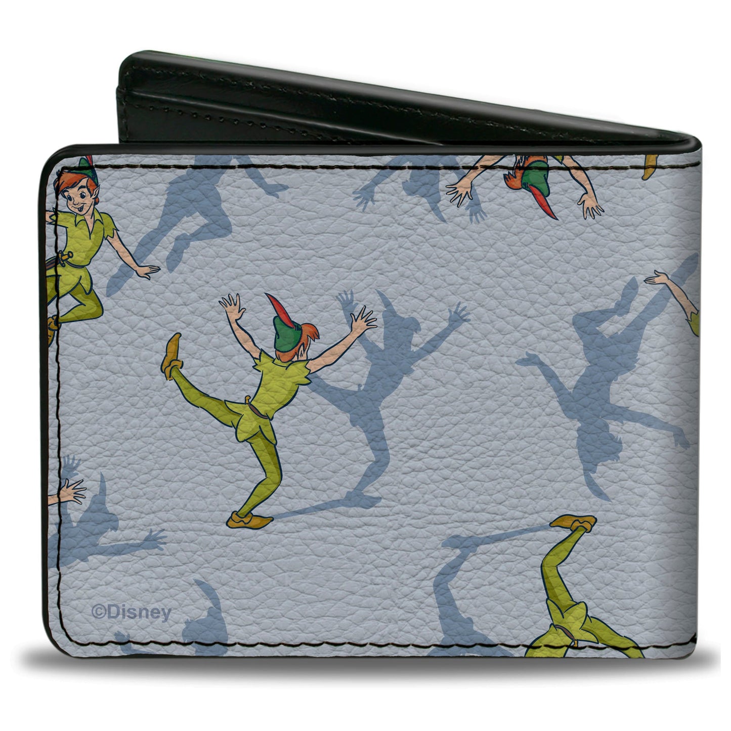 Bi-Fold Wallet - Peter Pan Shadow Poses Scattered Blues