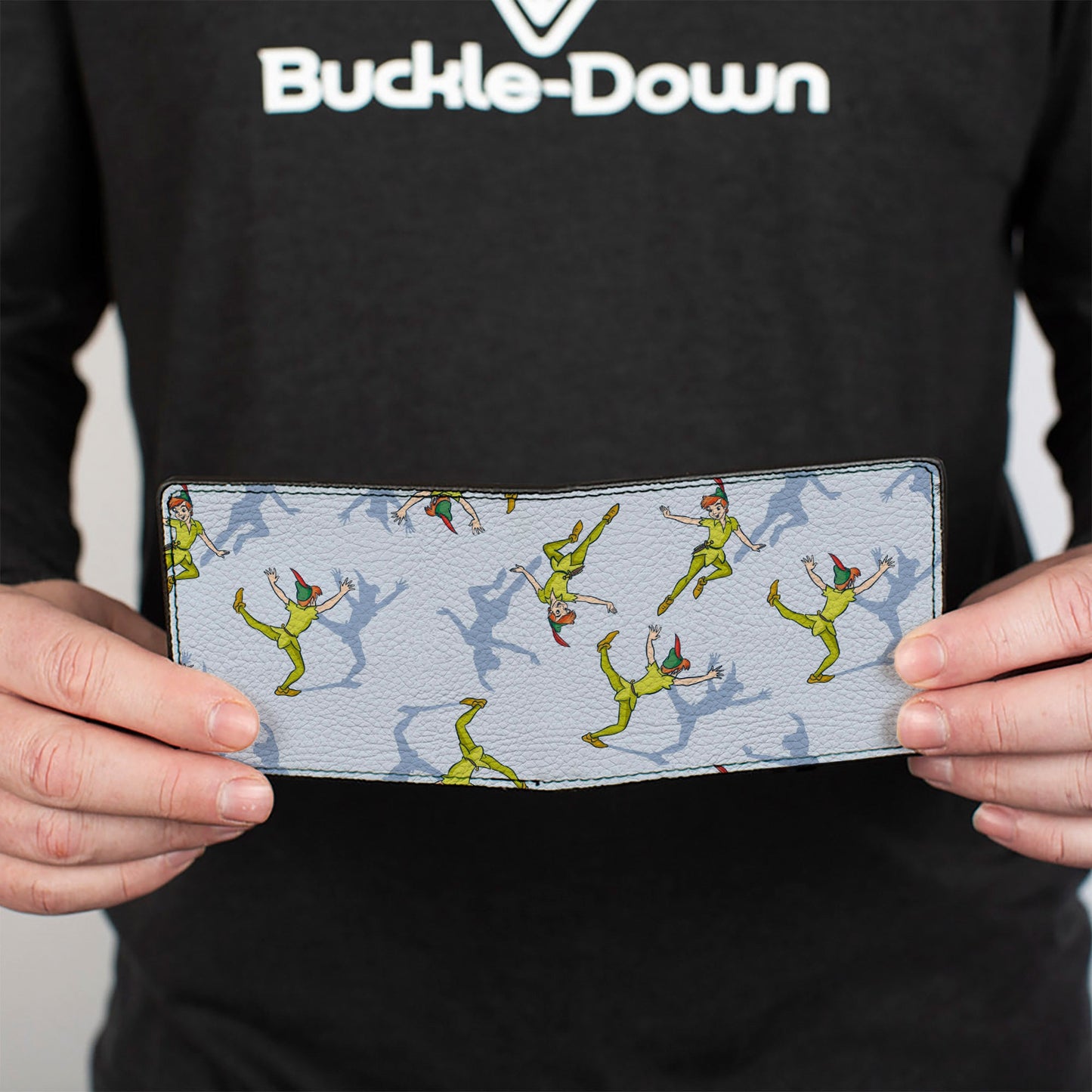 Bi-Fold Wallet - Peter Pan Shadow Poses Scattered Blues