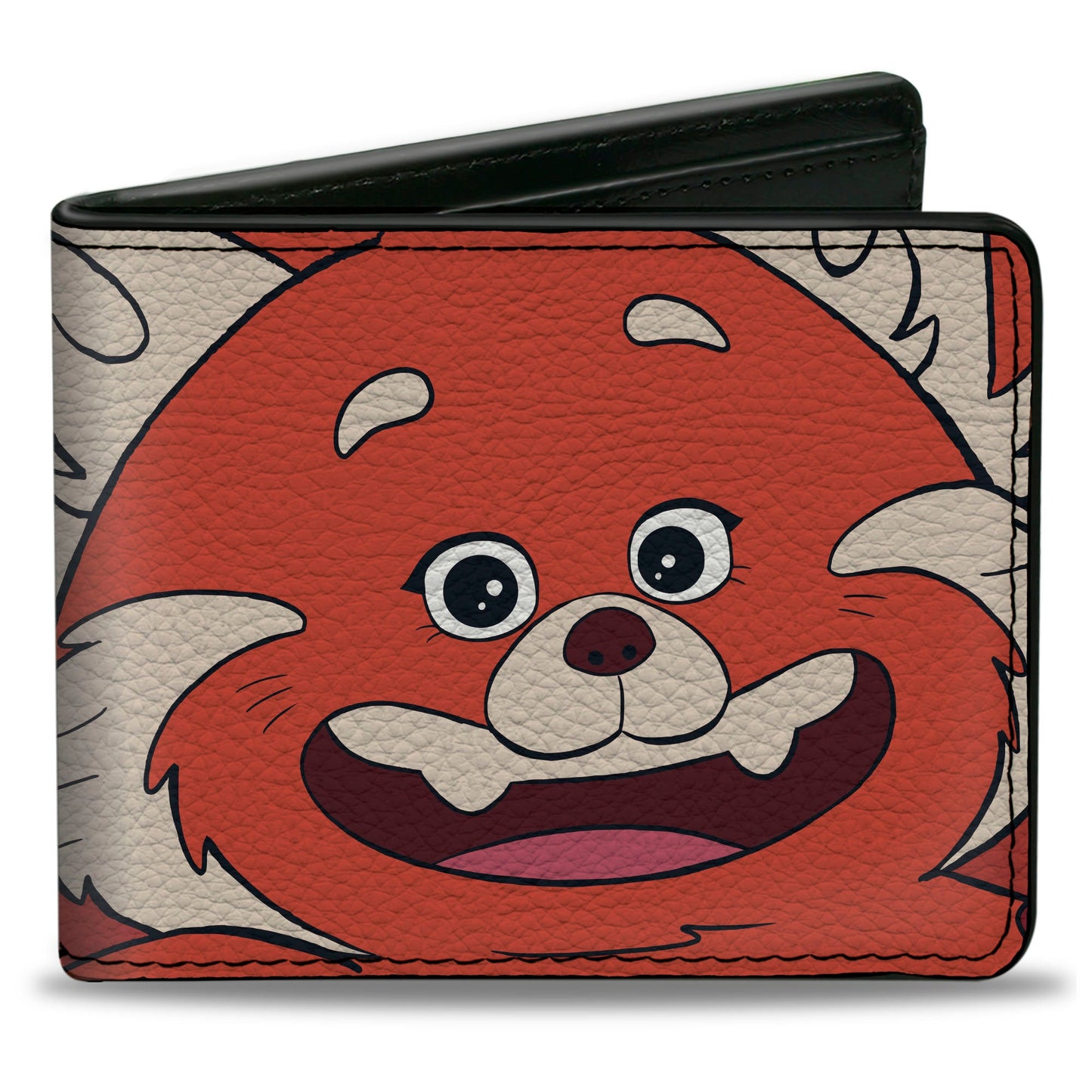 Bi-Fold Wallet - Turning Red Red Panda Mei Smiling Face Close-Up Red