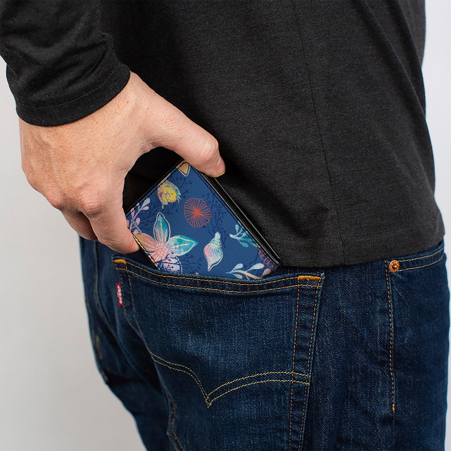 Bi-Fold Wallet - The Little Mermaid Flounder and Sebastian Under the Sea Blues