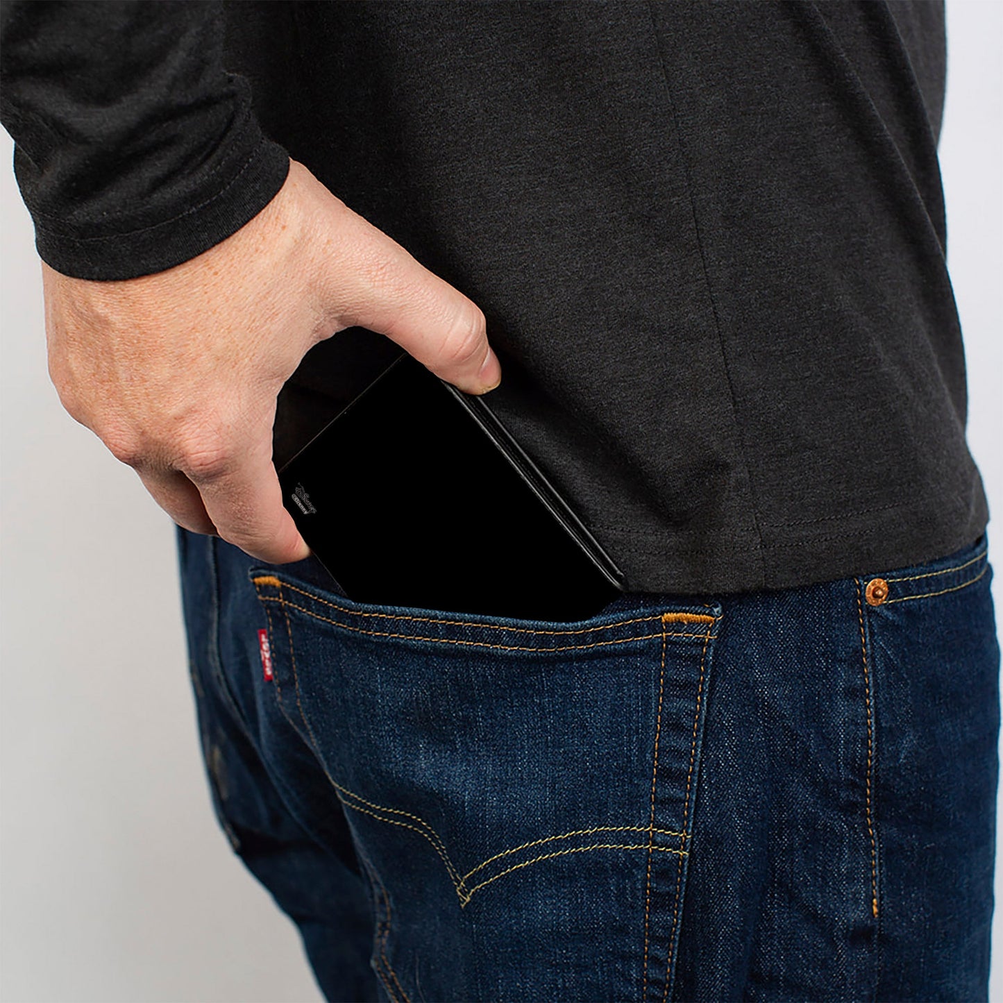 Bi-Fold Wallet - Mulan Mushu Petting Bug Pose FOR A BUG YOU AIN'T SO NASTY. Black White