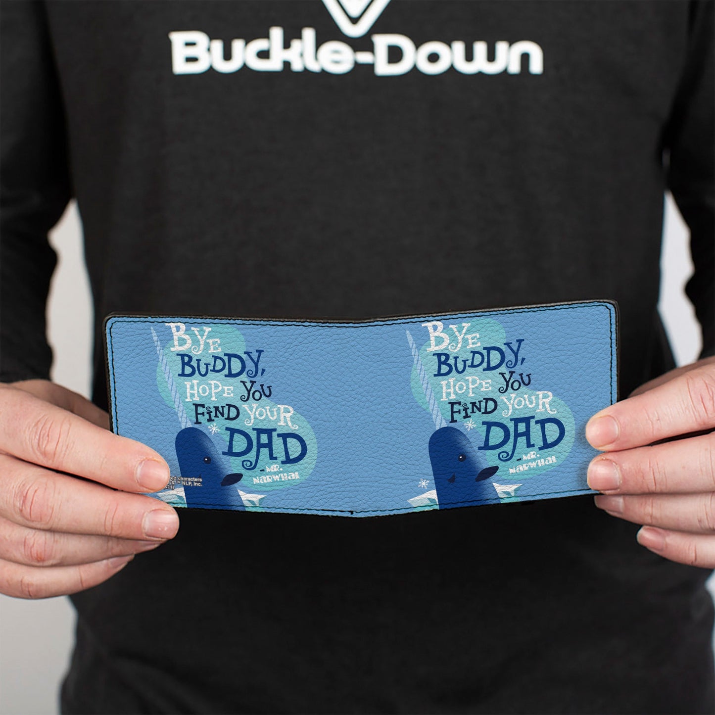Bi-Fold Wallet - Elf Quote BYE BUDDY MR. NARWAHL Quote Blues White