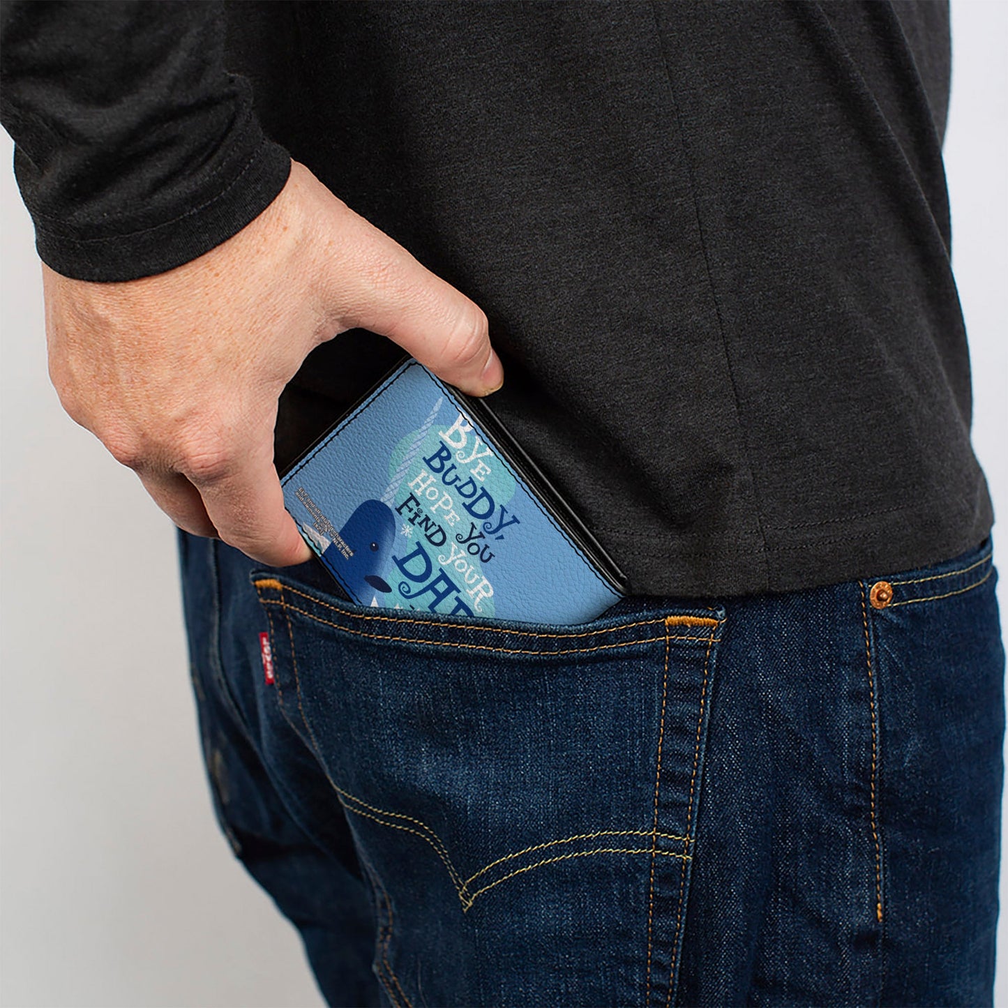 Bi-Fold Wallet - Elf Quote BYE BUDDY MR. NARWAHL Quote Blues White