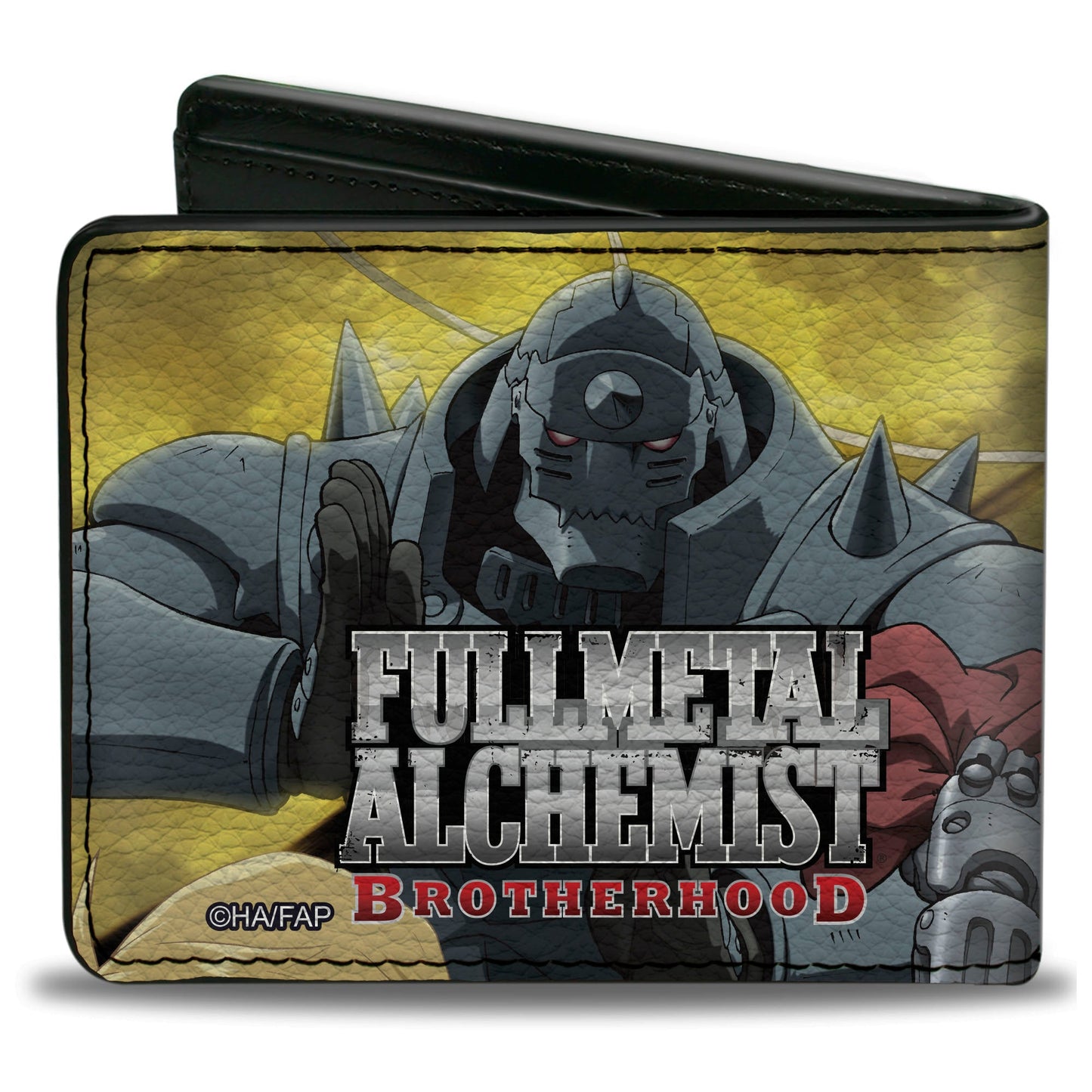 Bi-Fold Wallet - FULLMETAL ALCHEMIST BROTHERHOOD Elric Brothers Yellow Sky Pose Blocks