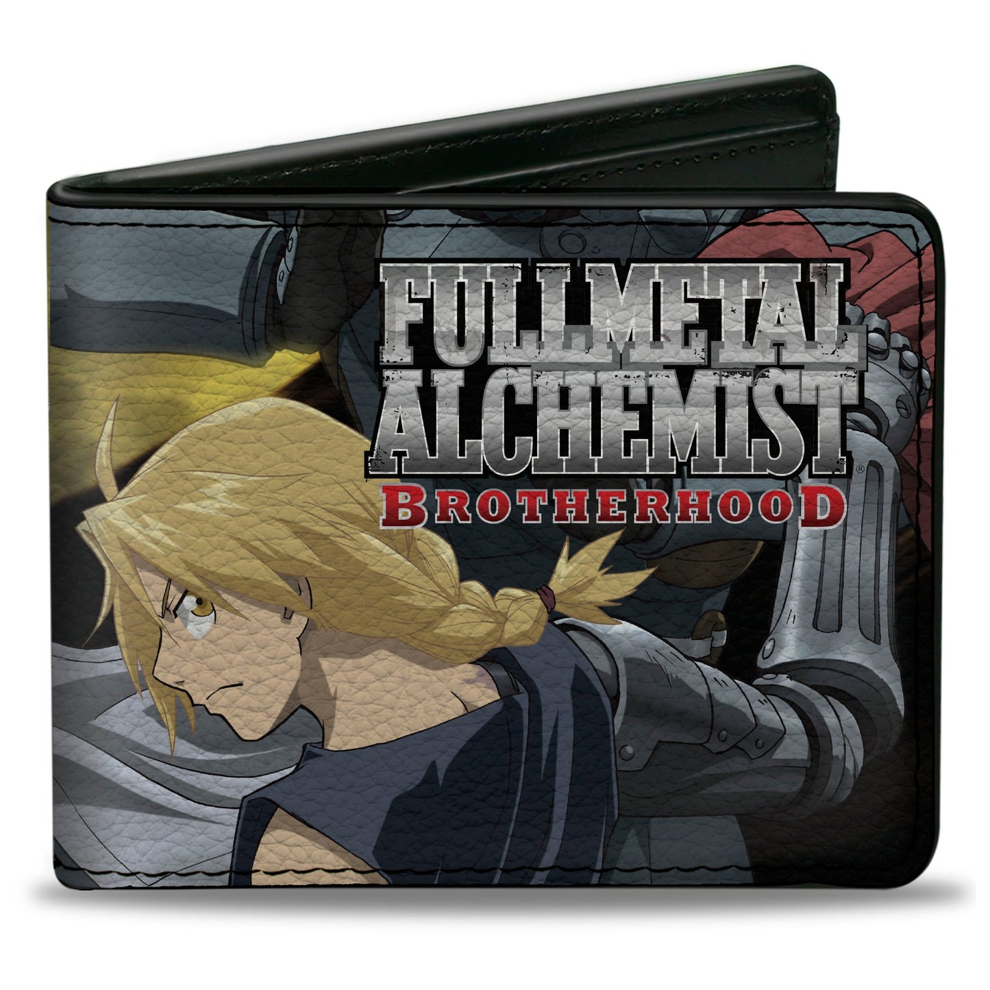 Bi-Fold Wallet - FULLMETAL ALCHEMIST BROTHERHOOD Elric Brothers Yellow Sky Pose Blocks