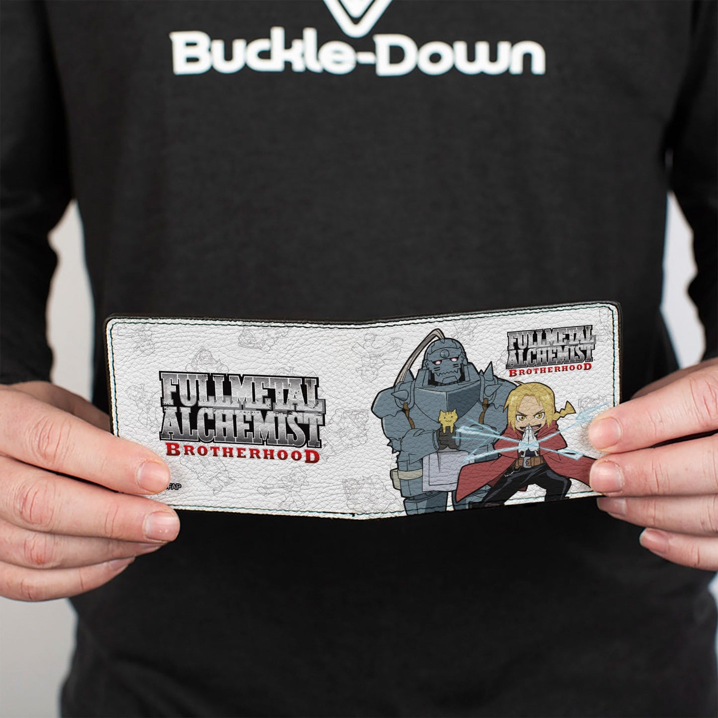 Bi-Fold Wallet - FULLMETAL ALCHEMIST BROTHERHOOD Chibi Elric Brothers Pose White
