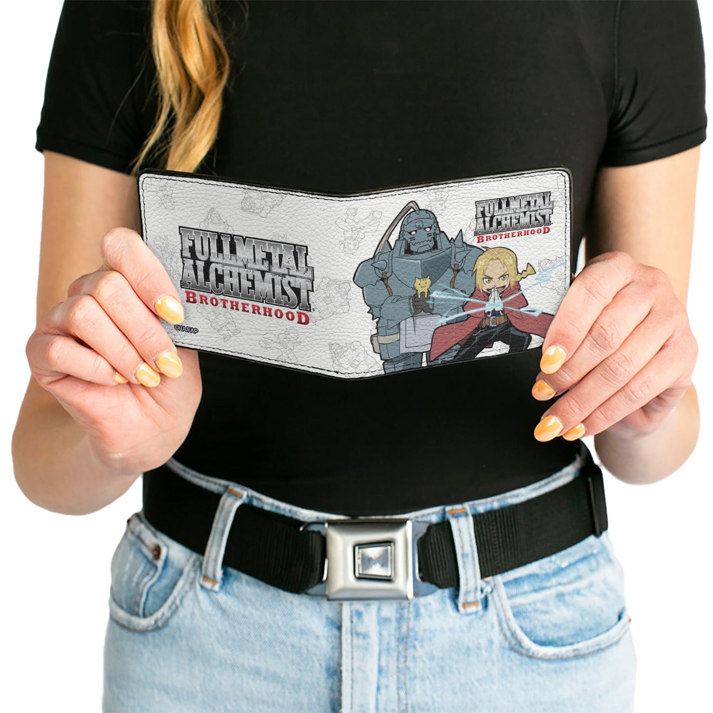 Bi-Fold Wallet - FULLMETAL ALCHEMIST BROTHERHOOD Chibi Elric Brothers Pose White