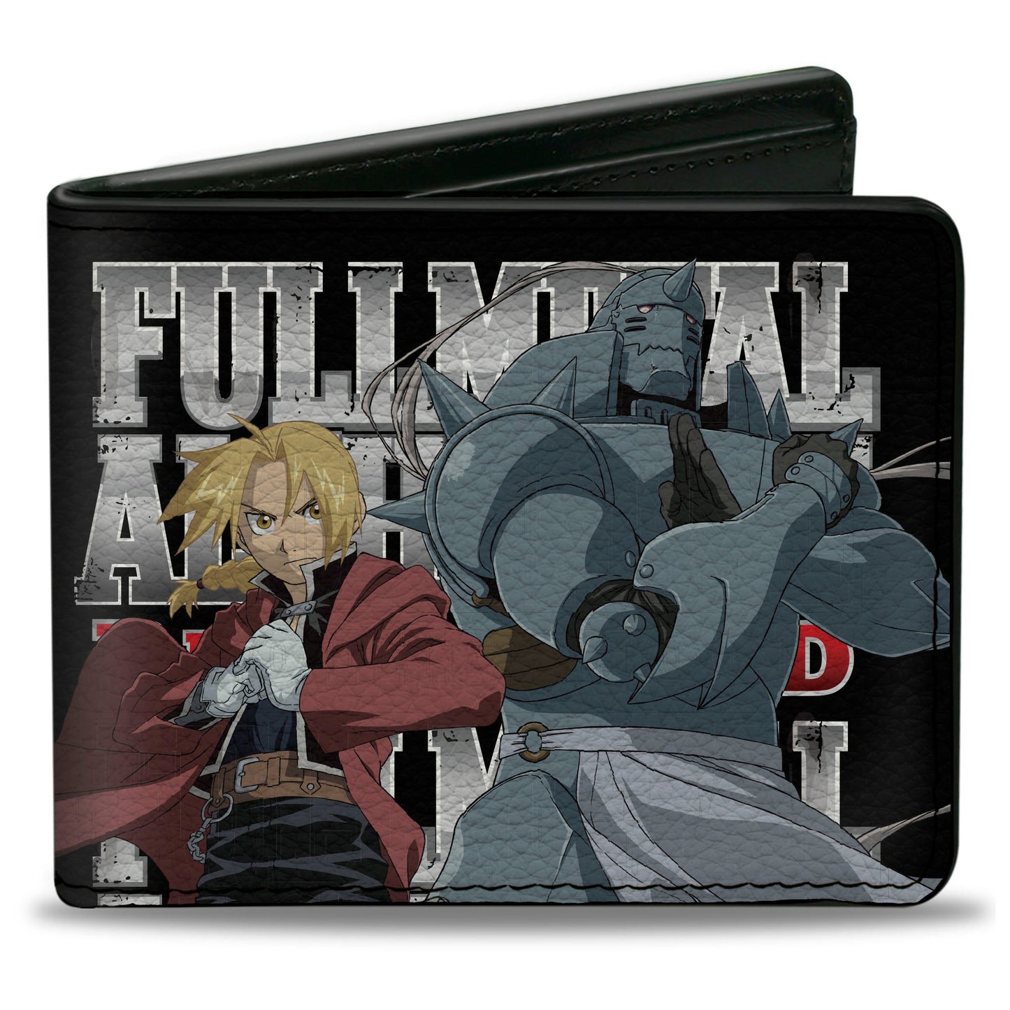 Bi-Fold Wallet - FULLMETAL ALCHEMIST BROTHERHOOD Elric Brothers Before and After Poses Black