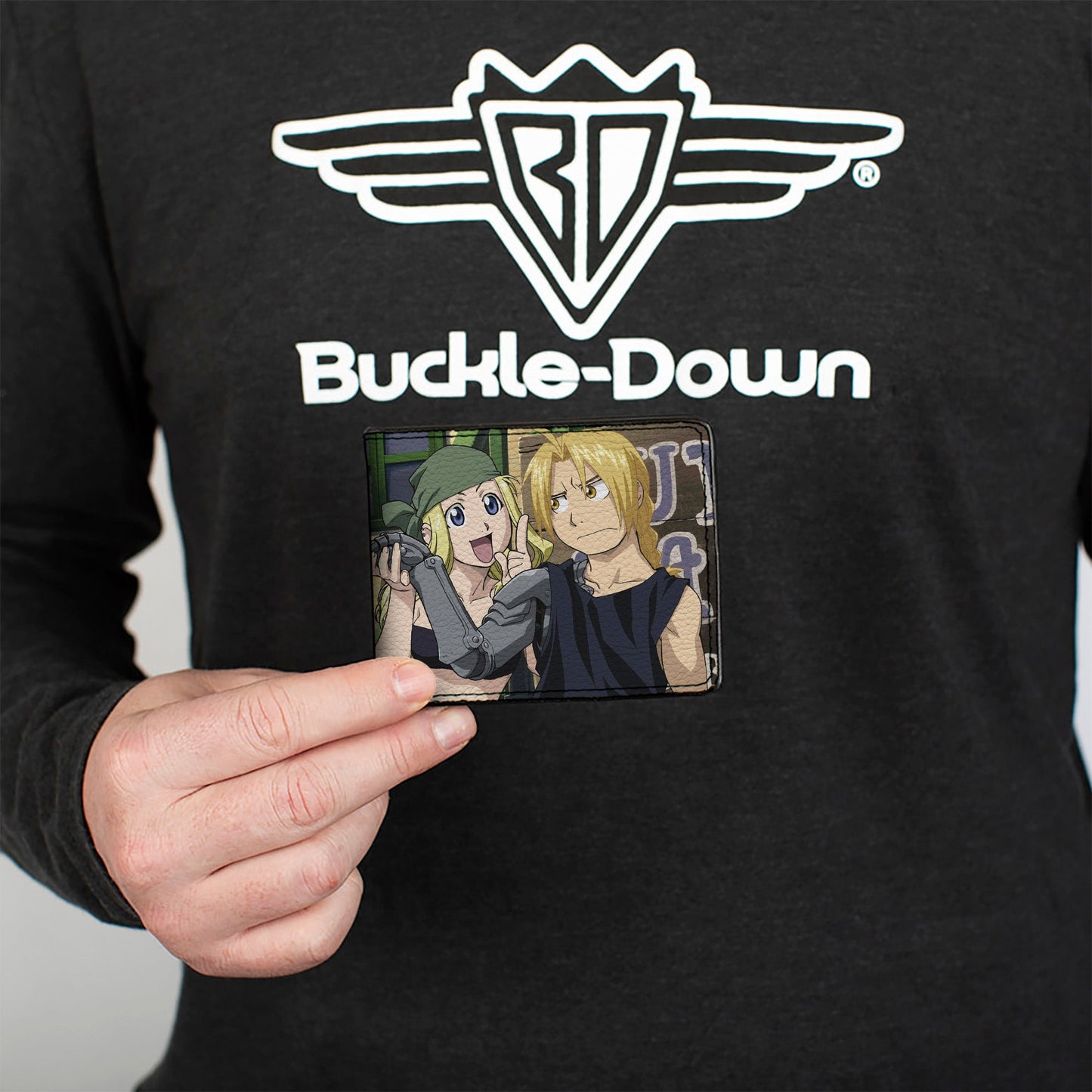 Bi-Fold Wallet - Fullmetal Alchemist Brotherhood Edward and Winry Group Porch Scene