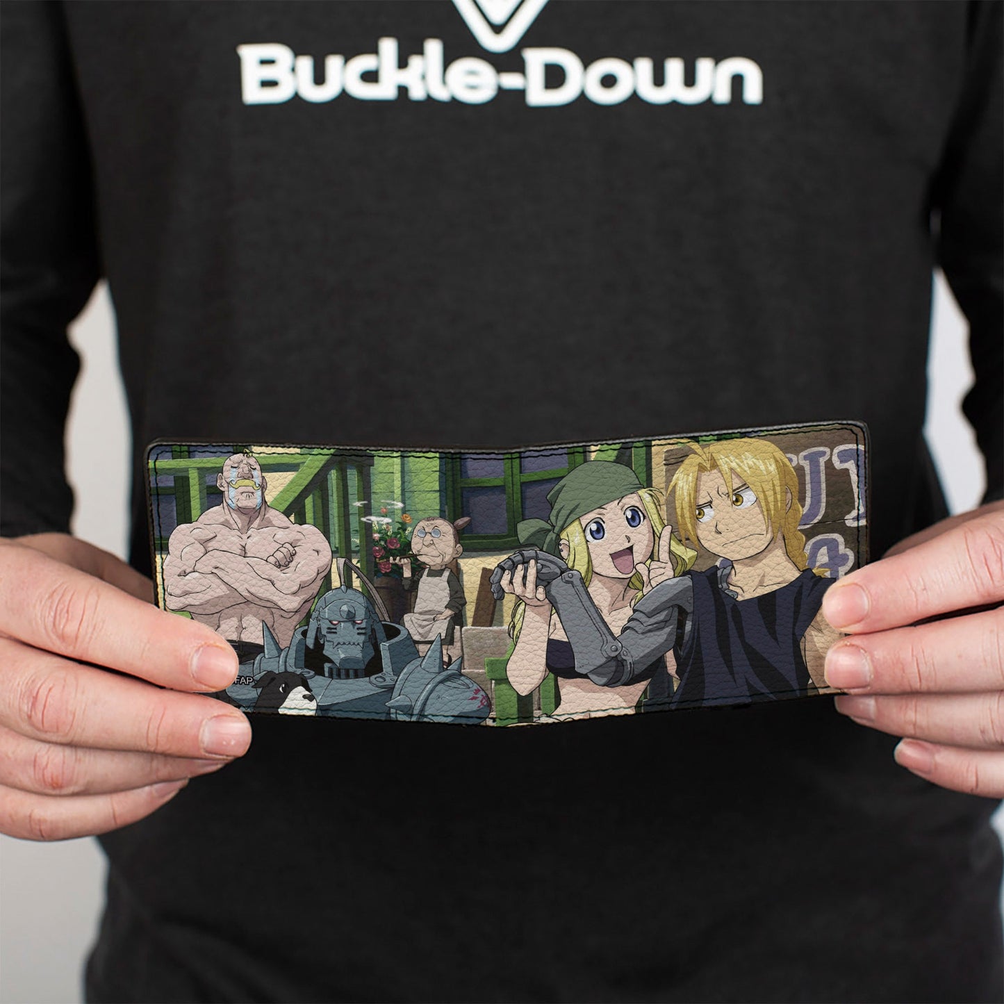 Bi-Fold Wallet - Fullmetal Alchemist Brotherhood Edward and Winry Group Porch Scene