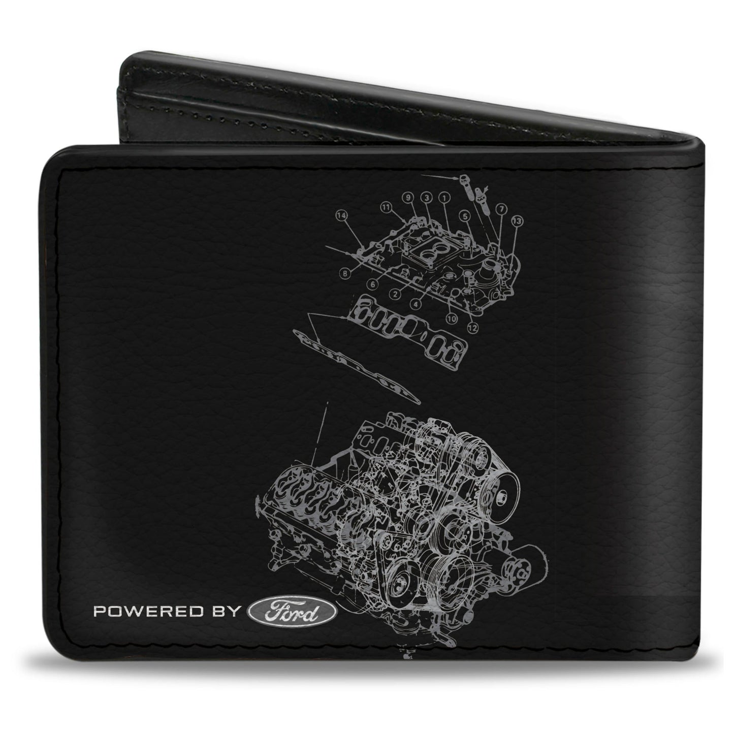 Bi-Fold Wallet - Mustang Tri-Bar Stripe GT Motor Blueprint