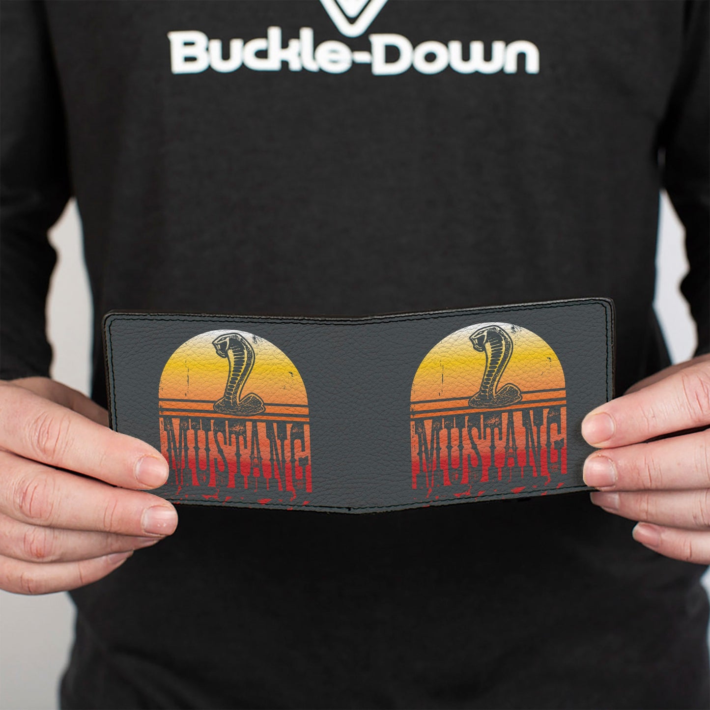 Bi-Fold Wallet - MUSTANG Cobra Sunset Gray Yellow-Red Fade