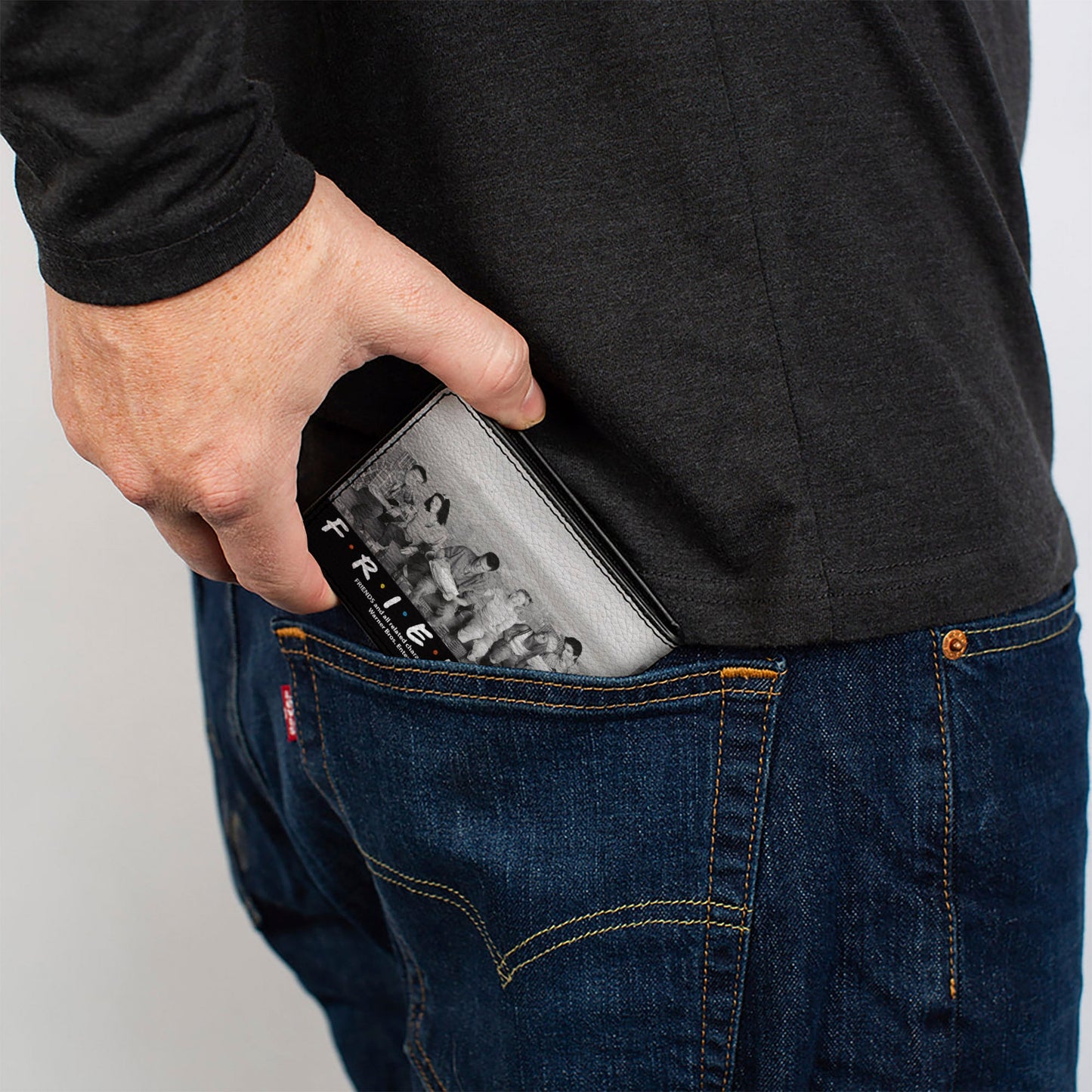 Bi-Fold Wallet - FRIENDS 6-Character Lunch on a Skyscraper Vivid Grays Black White Multi Color