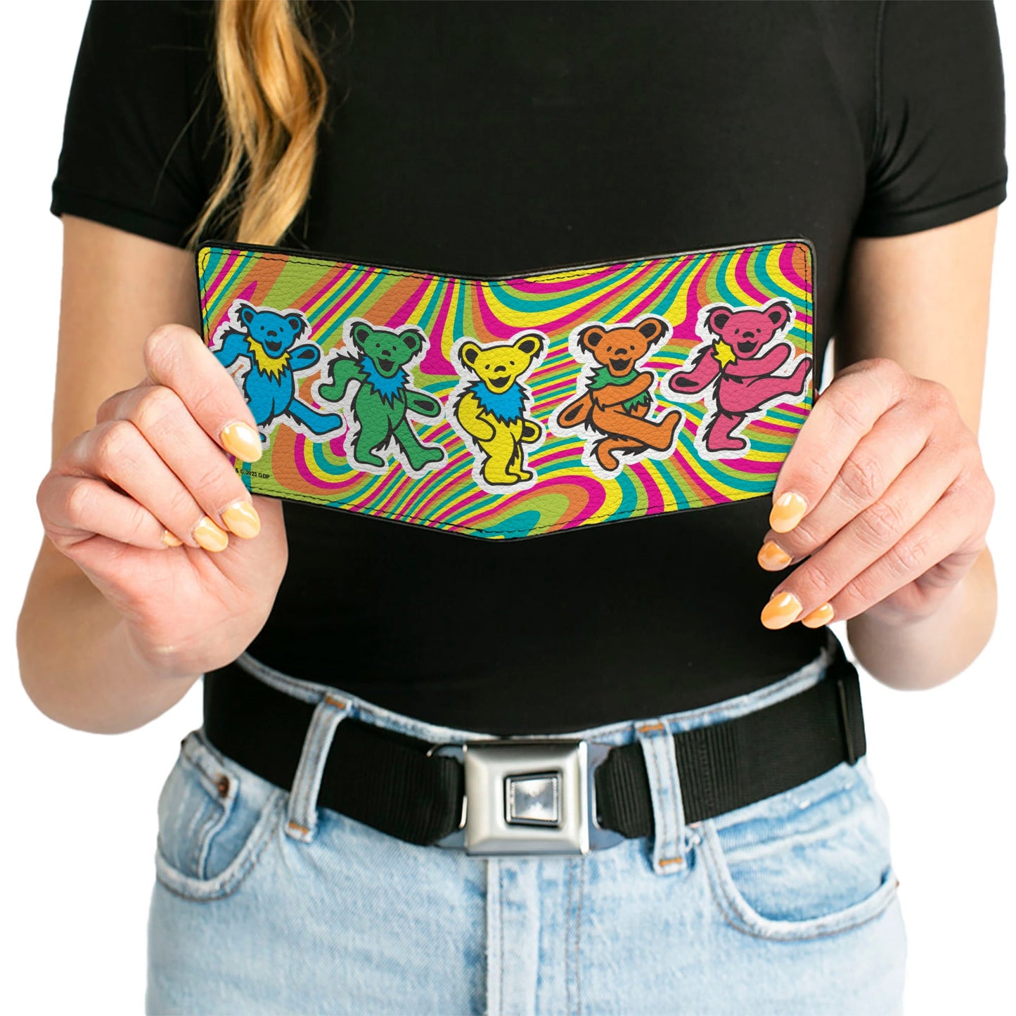 Bi-Fold Wallet - Grateful Dead Dancing Bears Swirl Multi Color