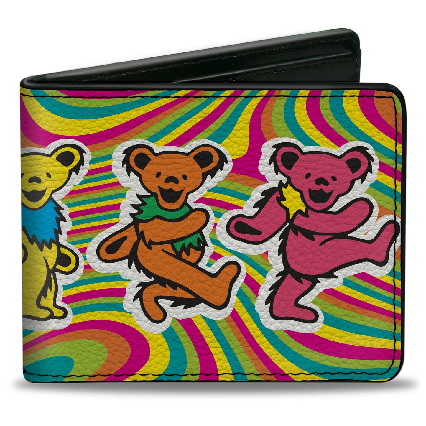 Bi-Fold Wallet - Grateful Dead Dancing Bears Swirl Multi Color
