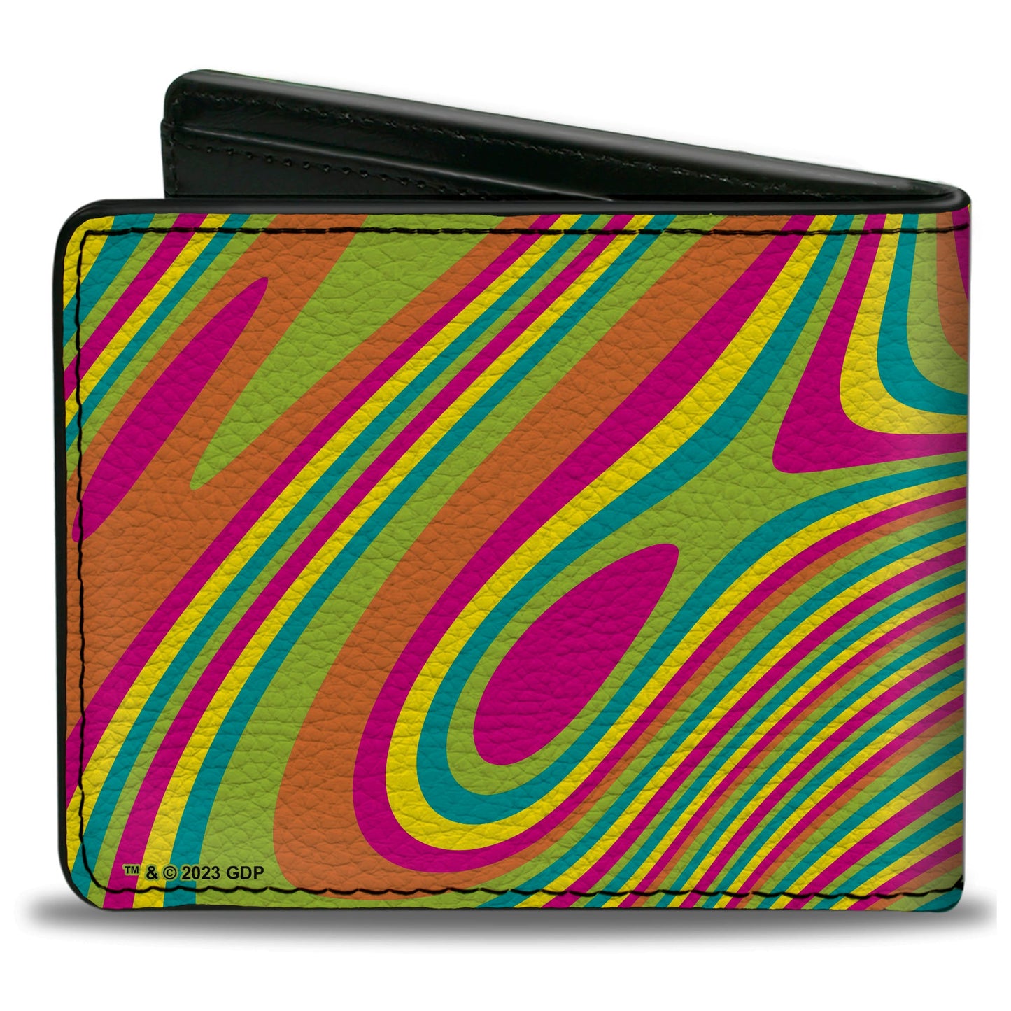 Bi-Fold Wallet - GRATEFUL DEAD Dancing Bear Icon Swirl Multi Color/White/Black