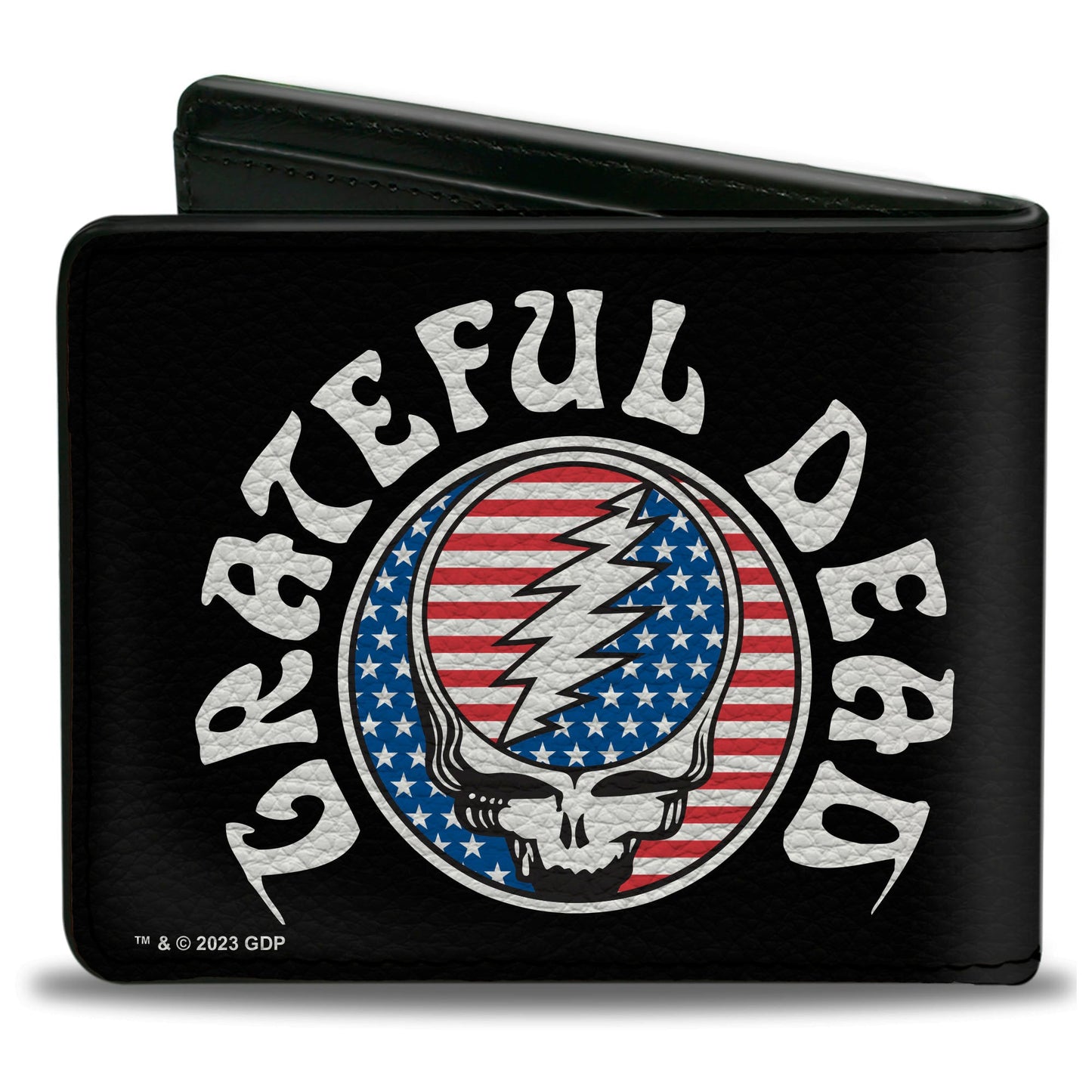 Bi-Fold Wallet - GRATEFUL DEAD Steal Your Face Stars and Stripes Logo Black/White/Red/Blue