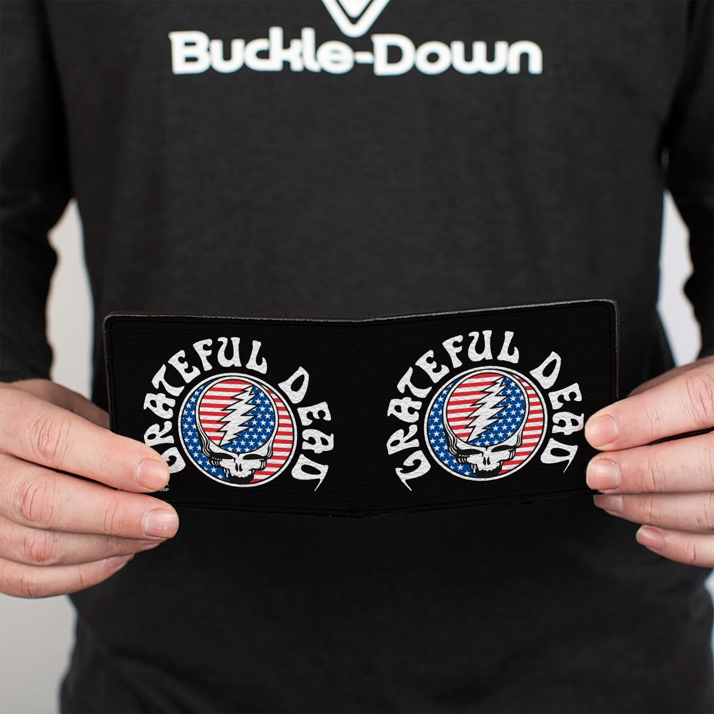 Bi-Fold Wallet - GRATEFUL DEAD Steal Your Face Stars and Stripes Logo Black/White/Red/Blue