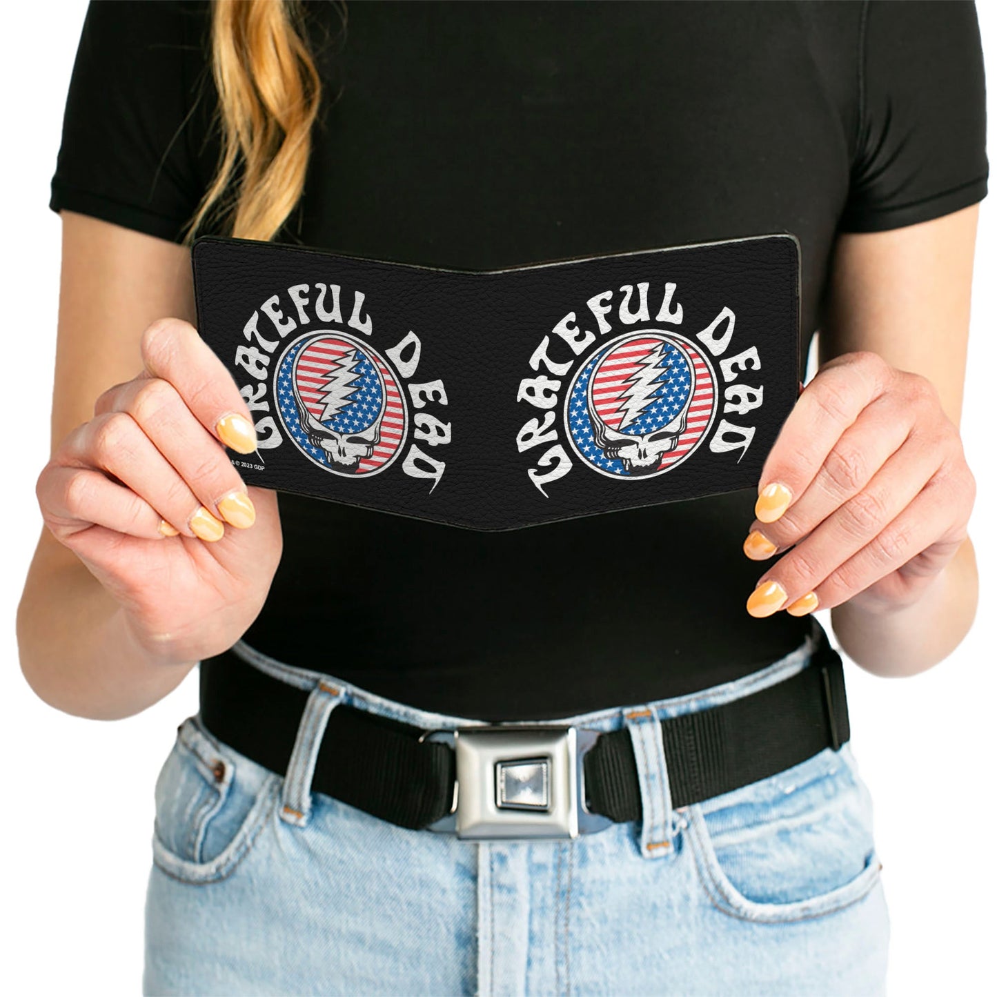 Bi-Fold Wallet - GRATEFUL DEAD Steal Your Face Stars and Stripes Logo Black/White/Red/Blue