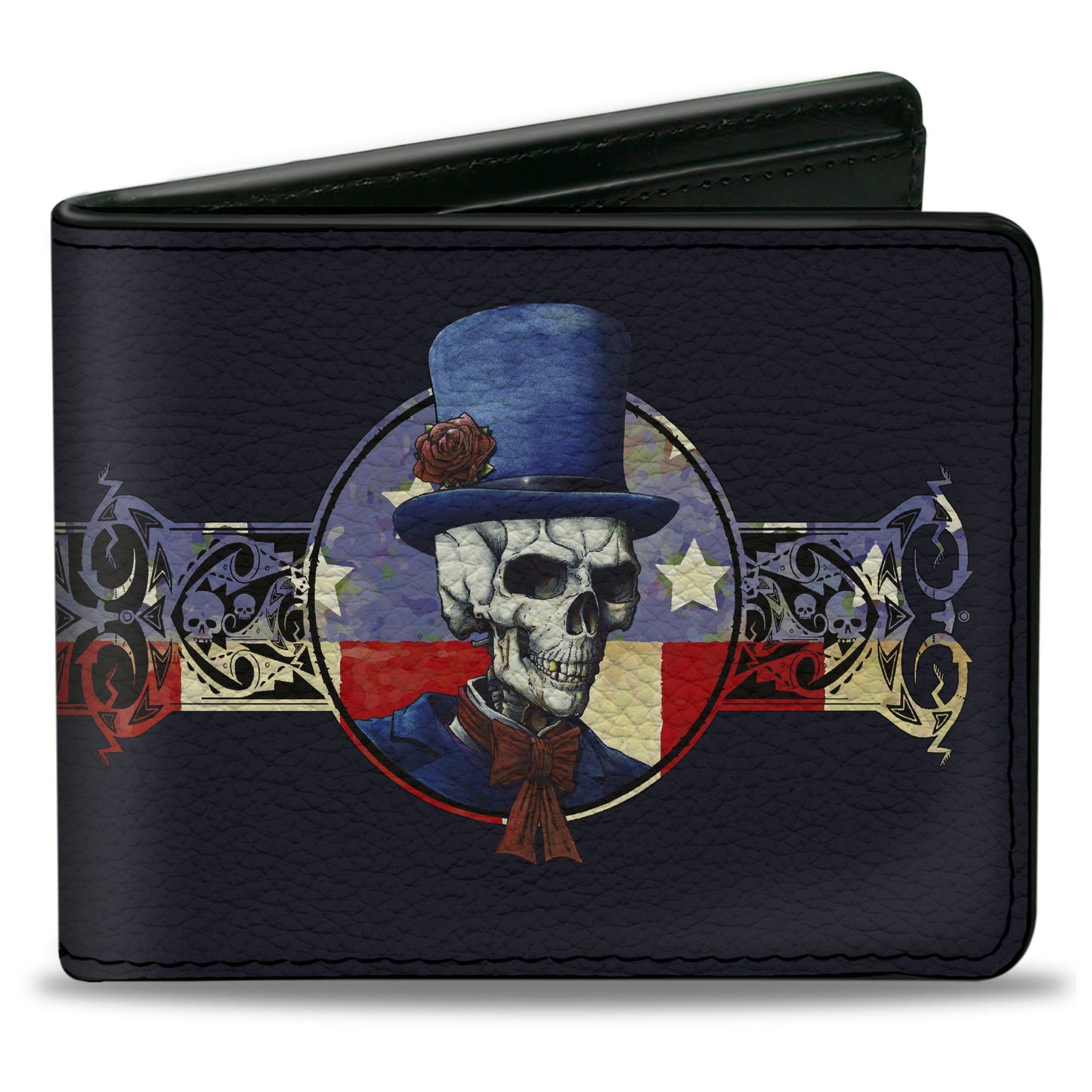 Bi-Fold Wallet - Grateful Dead Dave's Picks Bonus Disc 2013 Skeleton Cover Art Black/Blue/Red