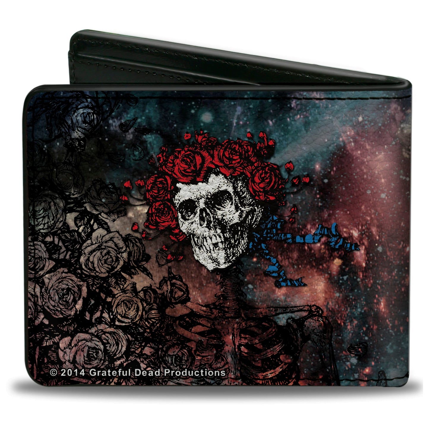 Bi-Fold Wallet - Space Your Face + Skull & Roses Galaxy