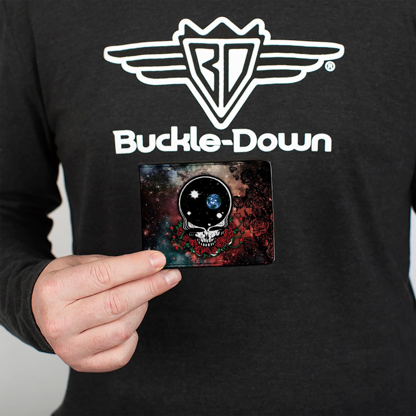 Bi-Fold Wallet - Space Your Face + Skull & Roses Galaxy