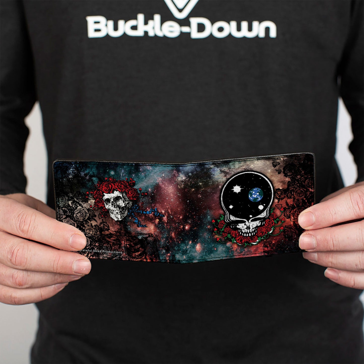 Bi-Fold Wallet - Space Your Face + Skull & Roses Galaxy