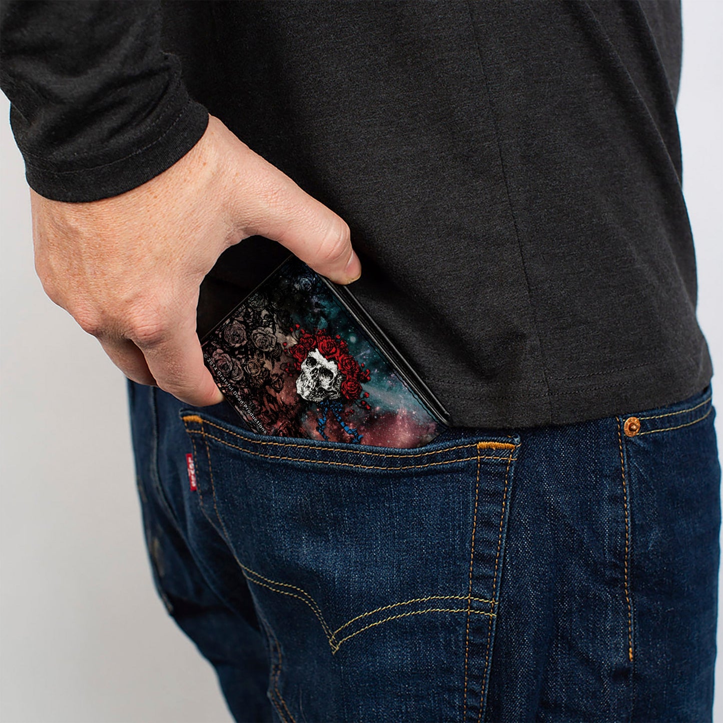 Bi-Fold Wallet - Space Your Face + Skull & Roses Galaxy