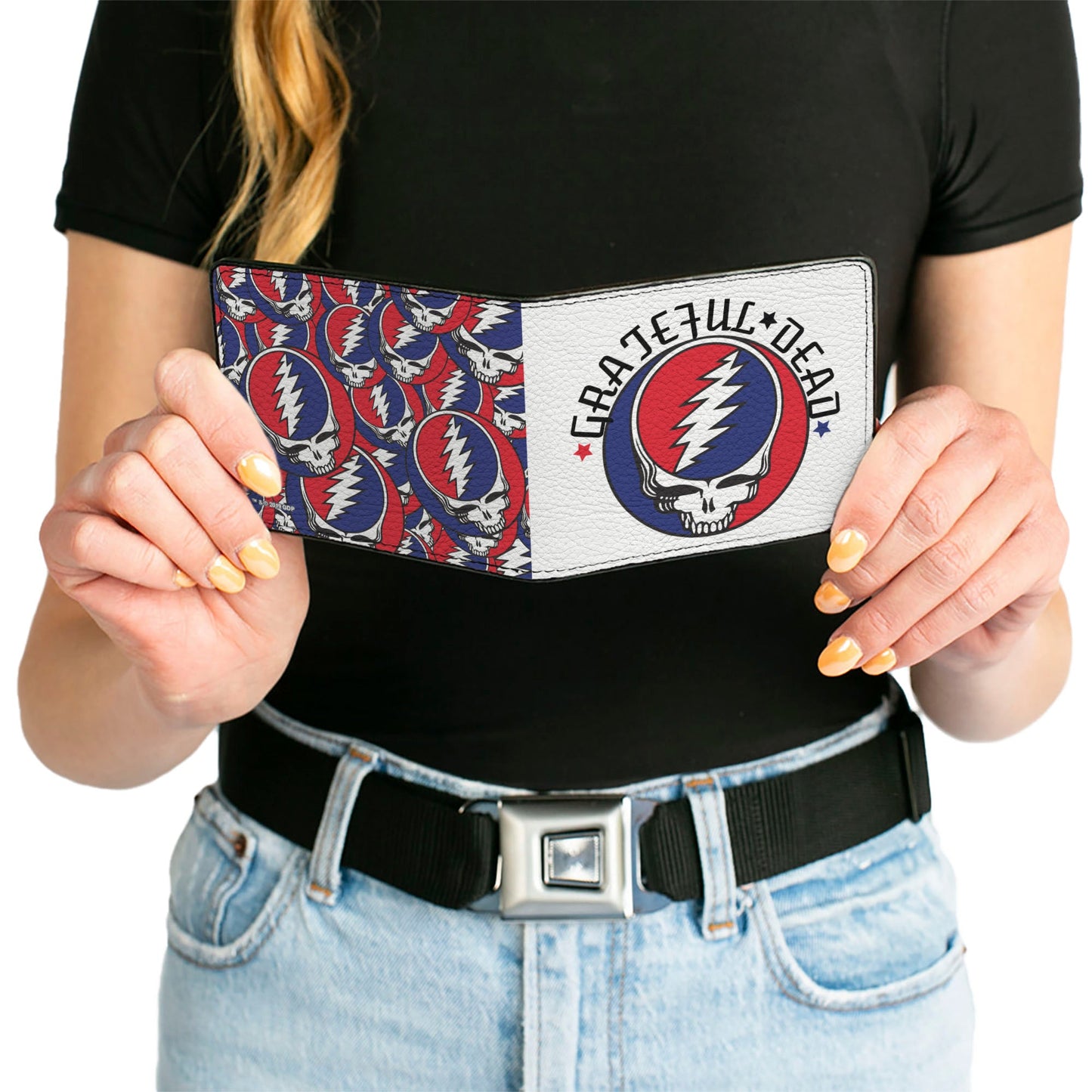 Bi-Fold Wallet - GRATEFUL DEAD Steal Your Face Logo Centered + Stacked