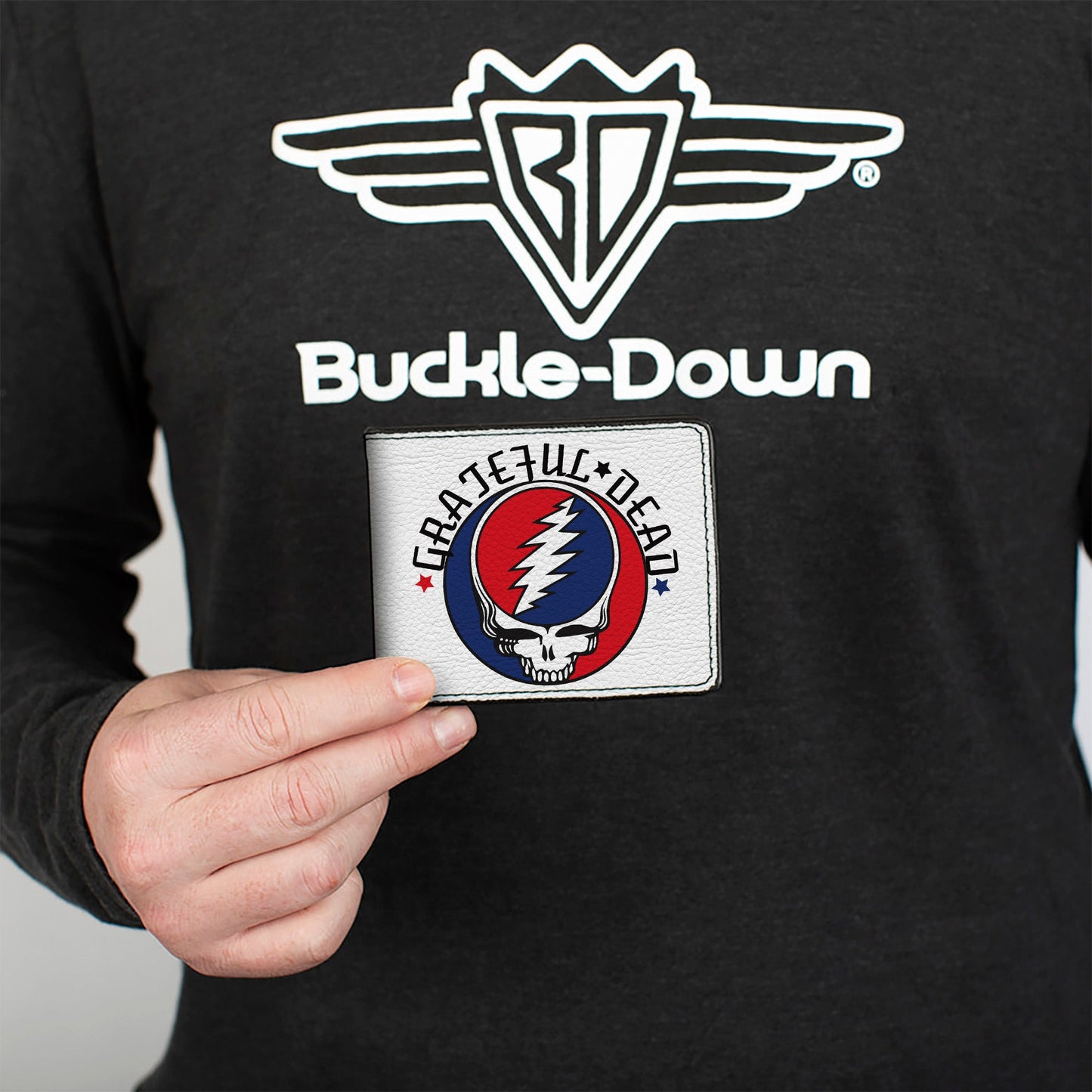 Bi-Fold Wallet - GRATEFUL DEAD Steal Your Face Logo Centered + Stacked