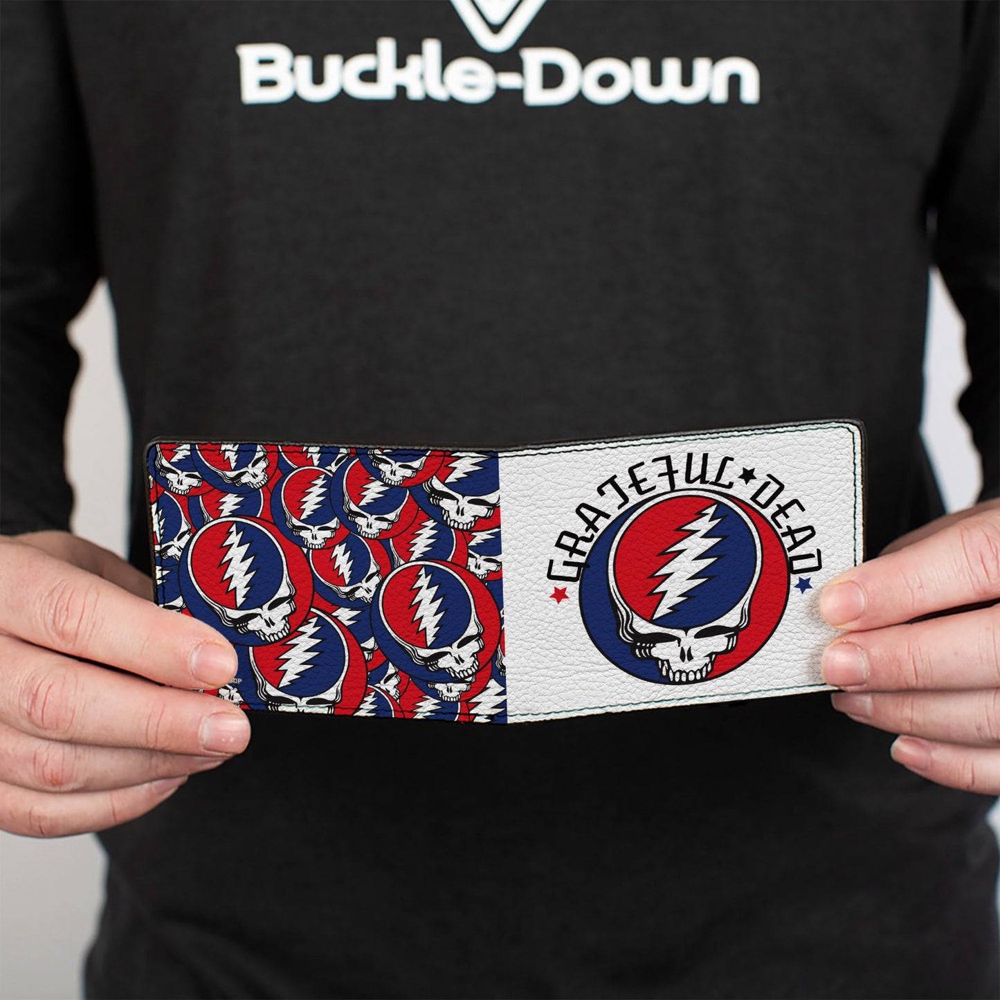 Bi-Fold Wallet - GRATEFUL DEAD Steal Your Face Logo Centered + Stacked