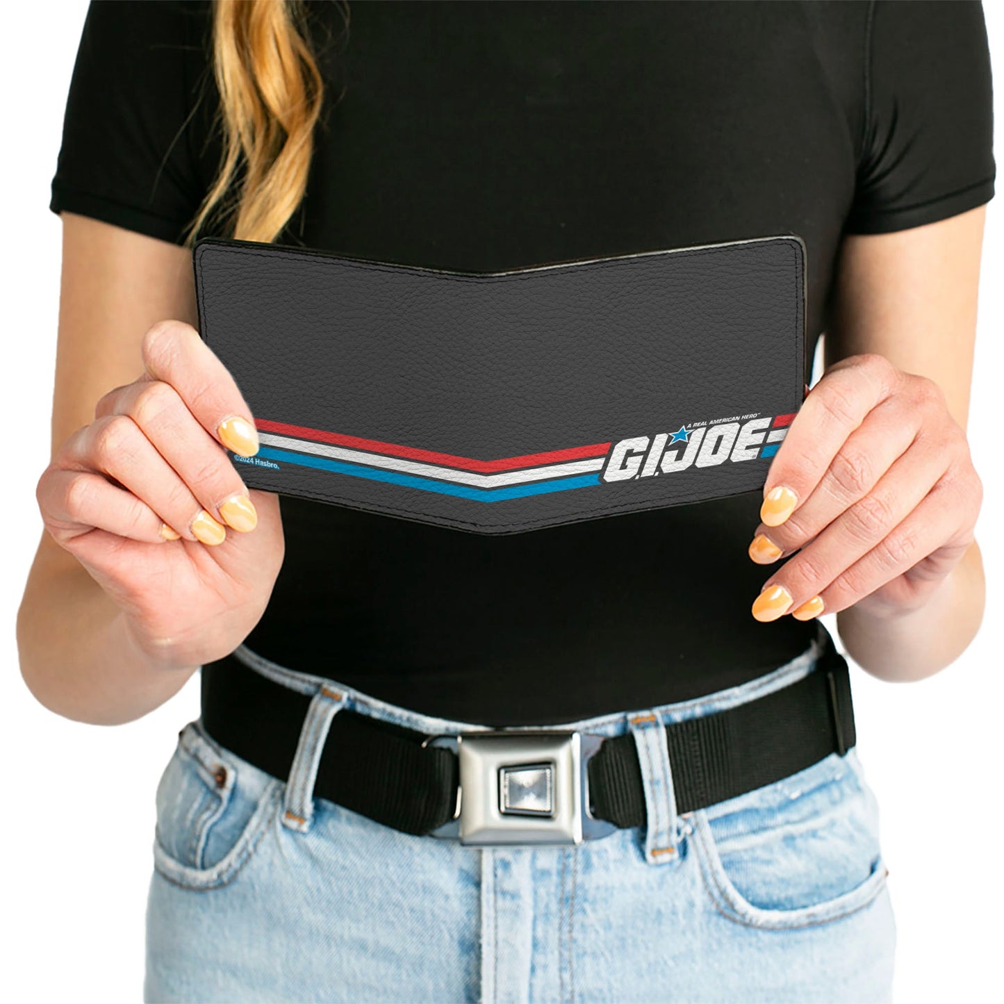 Bi-Fold Wallet - GI JOE Title Logo Stripe Black/Red/White/Blue