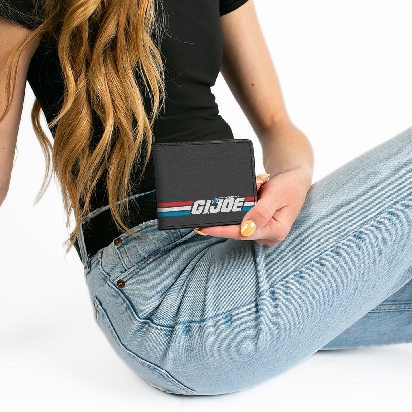Bi-Fold Wallet - GI JOE Title Logo Stripe Black/Red/White/Blue