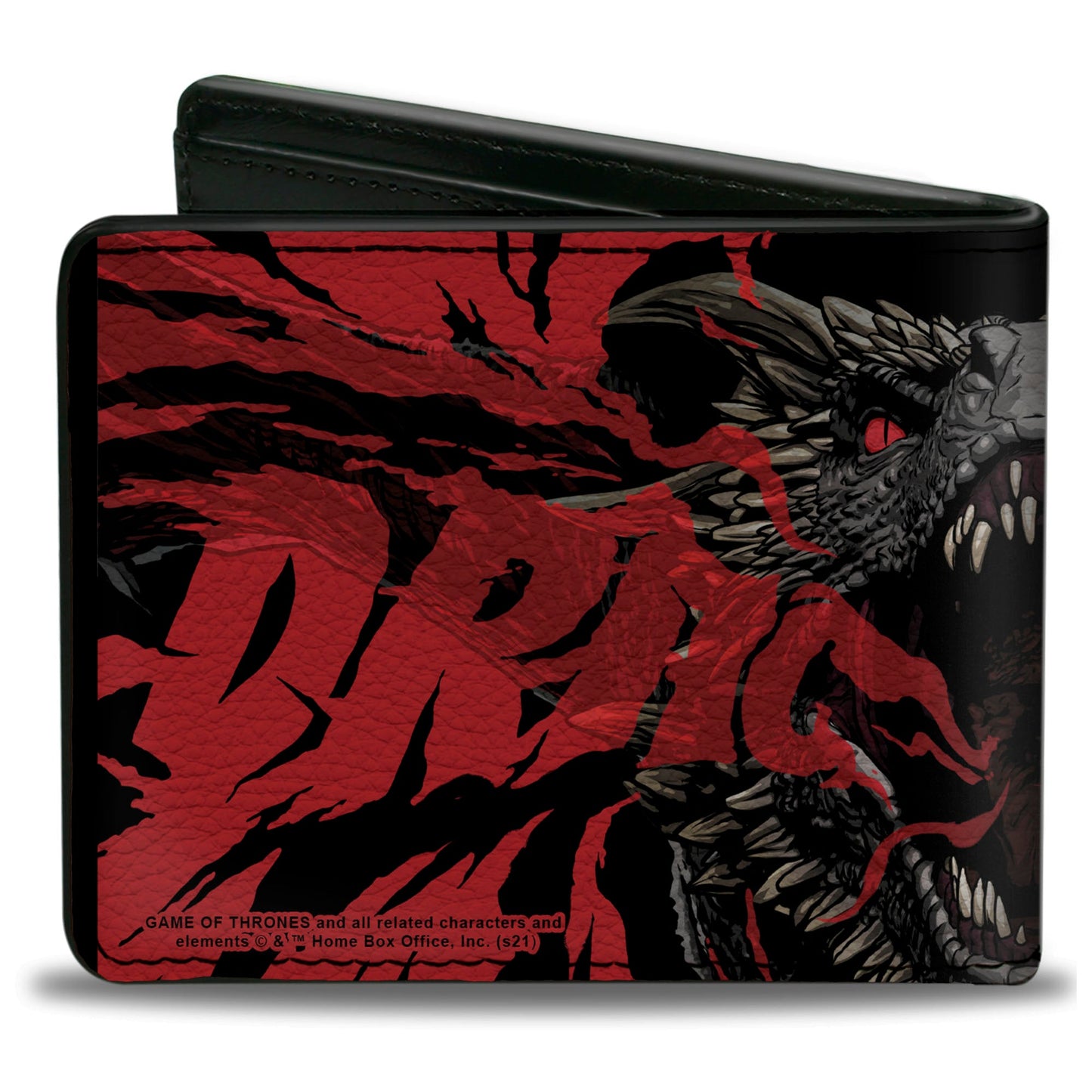 Bi-Fold Wallet - Game of Thrones DRACARYS Dragon Fire Black/Reds