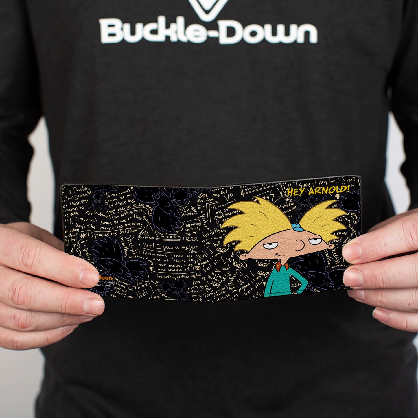 Bi-Fold Wallet - HEY ARNOLD! Arnold Pose Chalkboard Scribbles