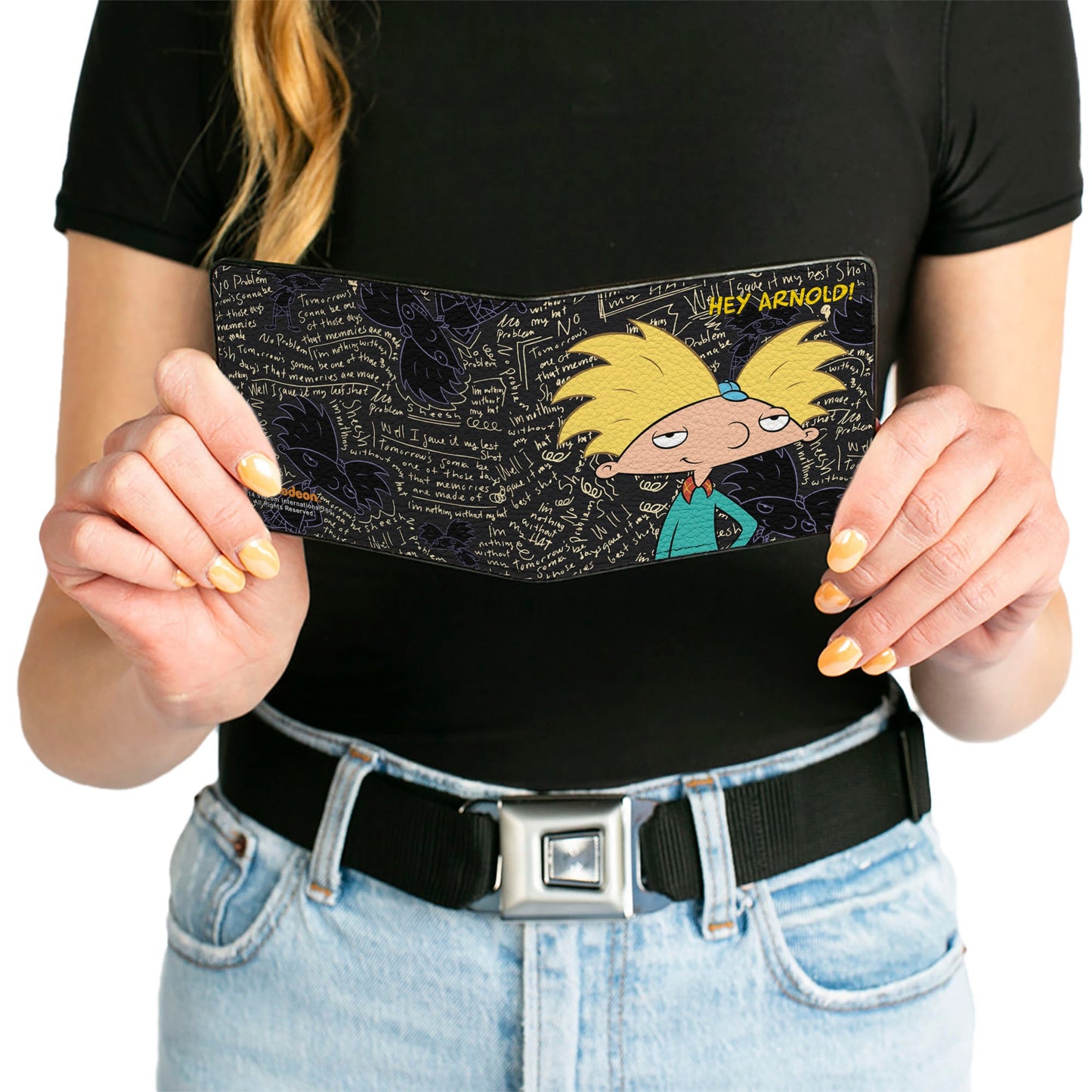 Bi-Fold Wallet - HEY ARNOLD! Arnold Pose Chalkboard Scribbles