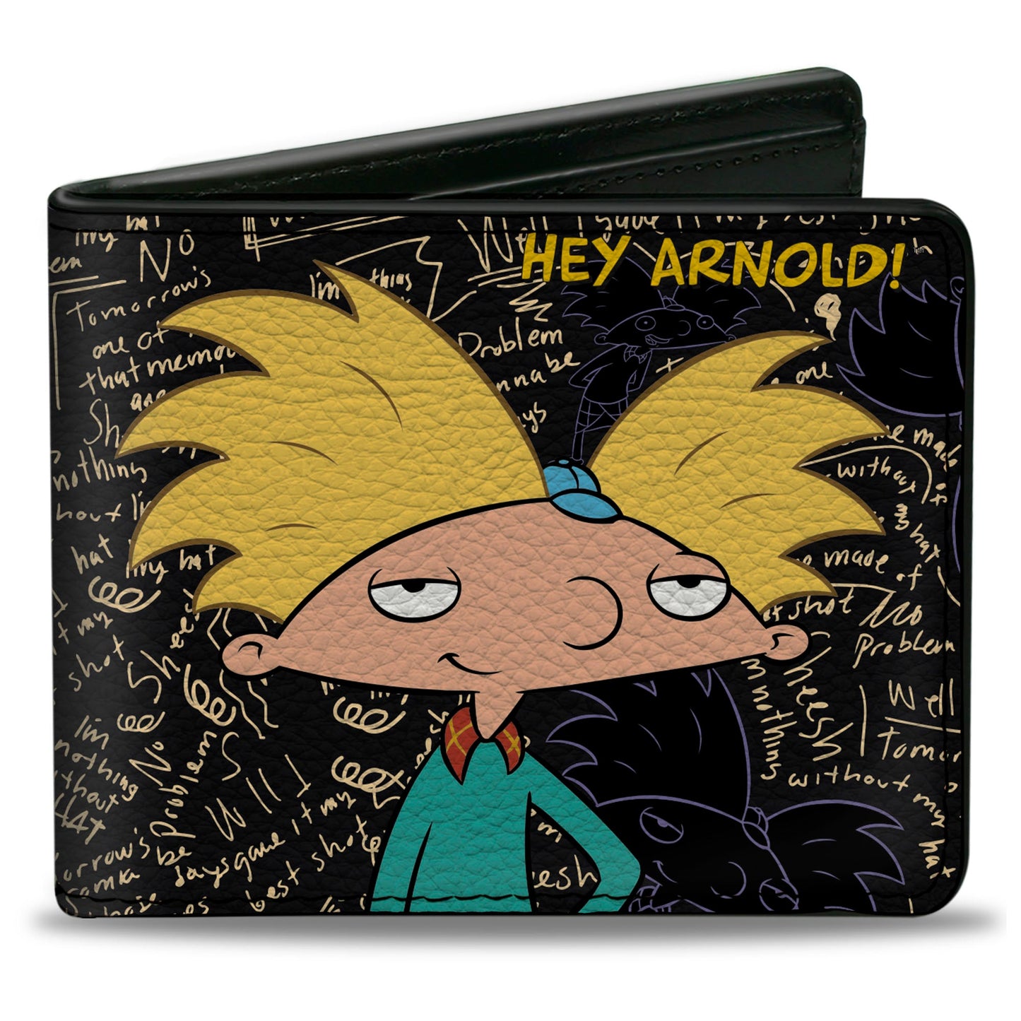 Bi-Fold Wallet - HEY ARNOLD! Arnold Pose Chalkboard Scribbles
