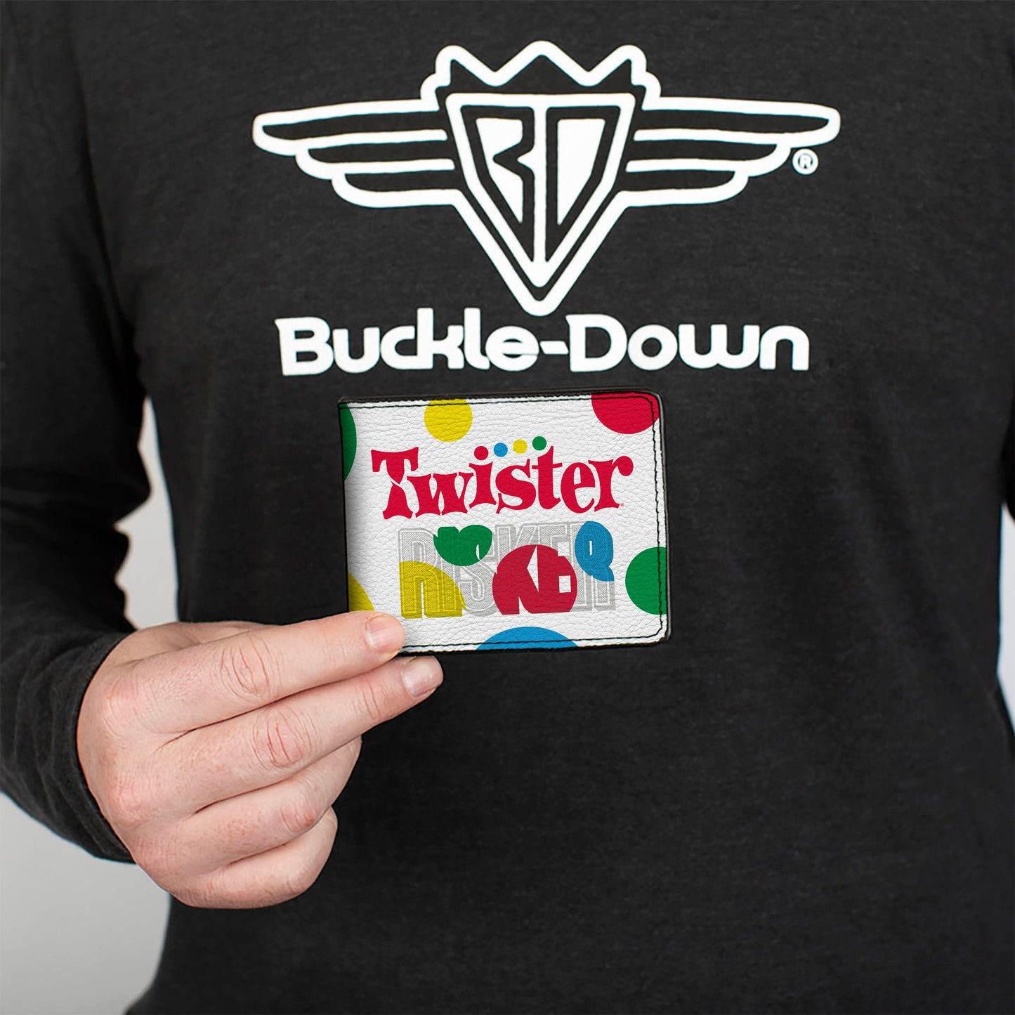 Bi-Fold Wallet - TWISTER RISKER Circle Spots White/Multi Color