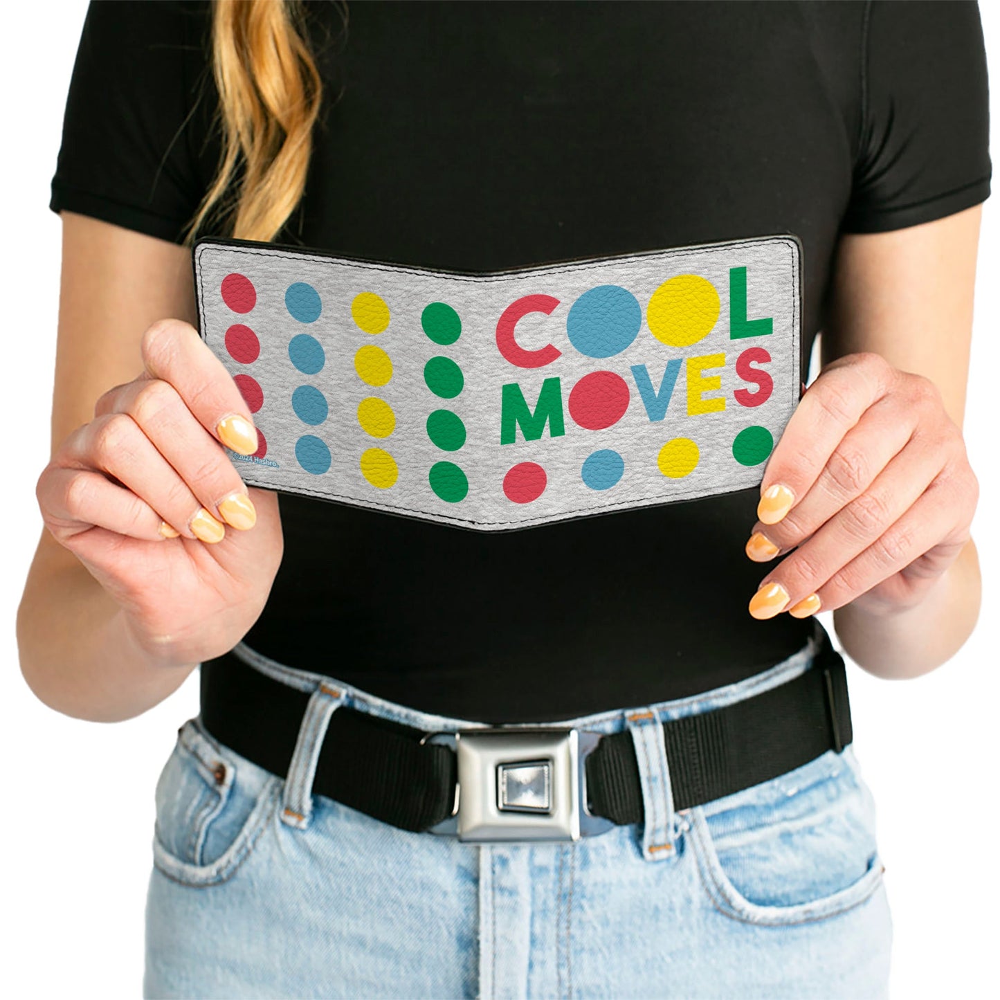 Bi-Fold Wallet - Twister COOL MOVES Circle Spots Gray/Multi Color