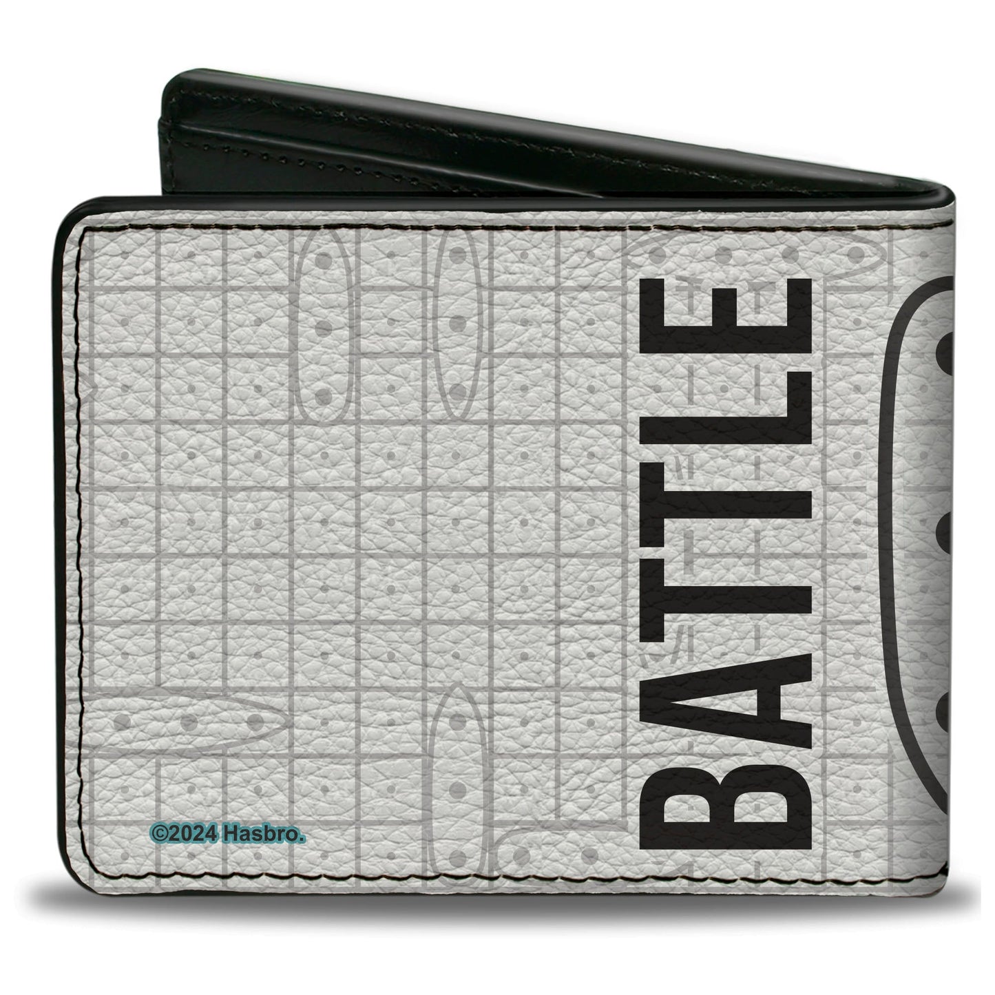 Bi-Fold Wallet - Battleship BATTLE READY Grids and Ships White/Blue/Black