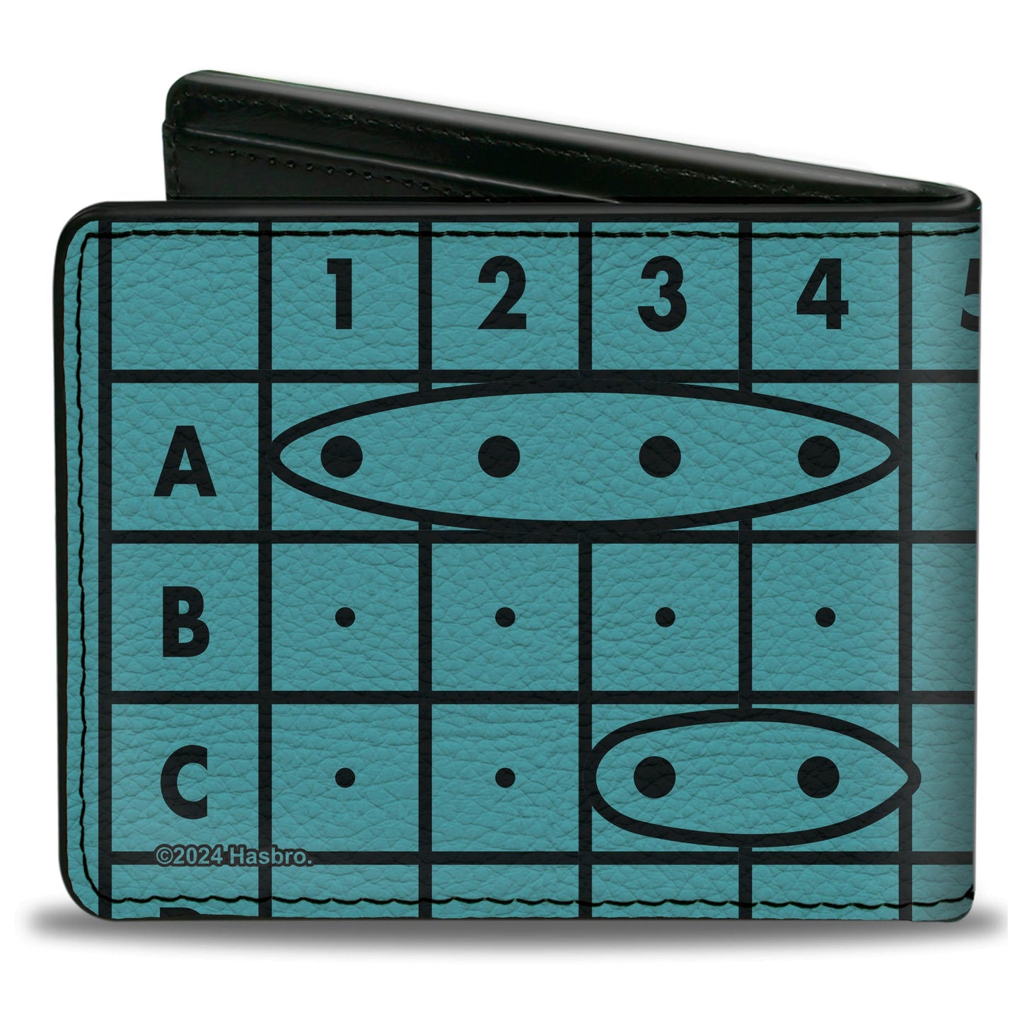 Bi-Fold Wallet - Battleship Grids and Ships Blue/Black